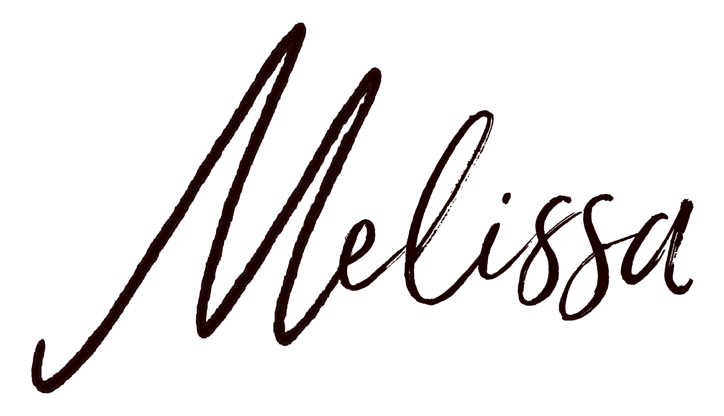 The word 'Melissa' written in elegant, cursive font.