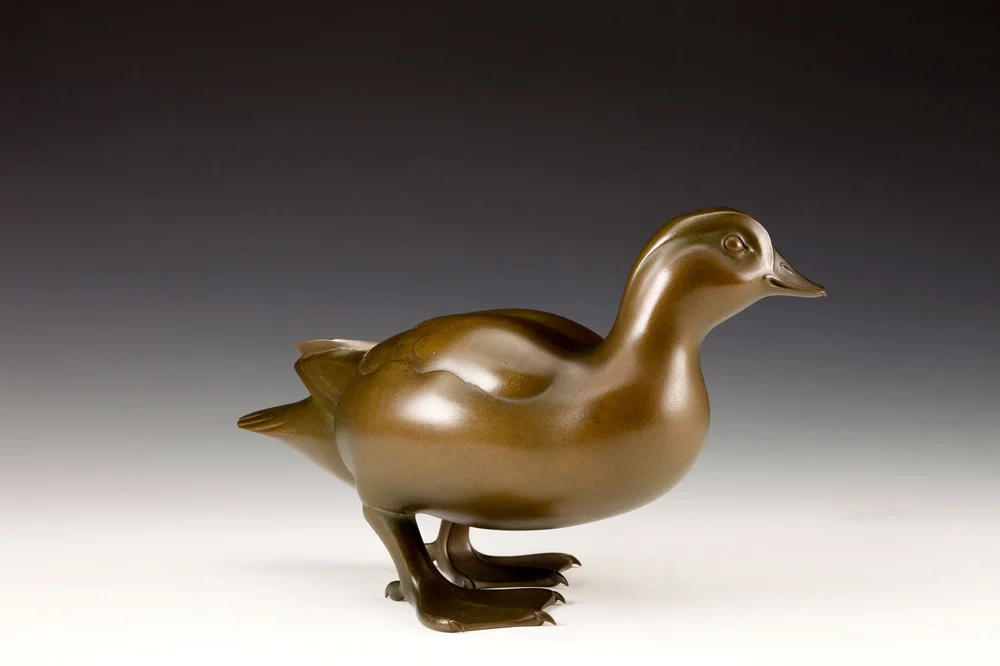 Tsuda Shinobu, Mandarin Duck Okimono — KAGEDO JAPANESE ART