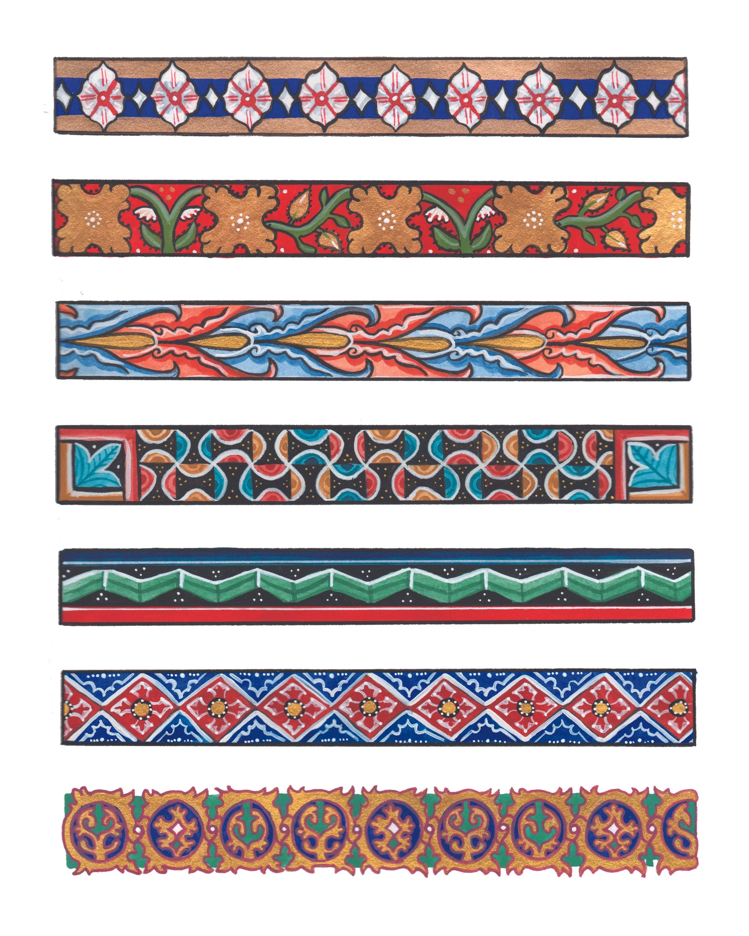 Days 22-28,
2025,
Watercolor, gouache and ink.