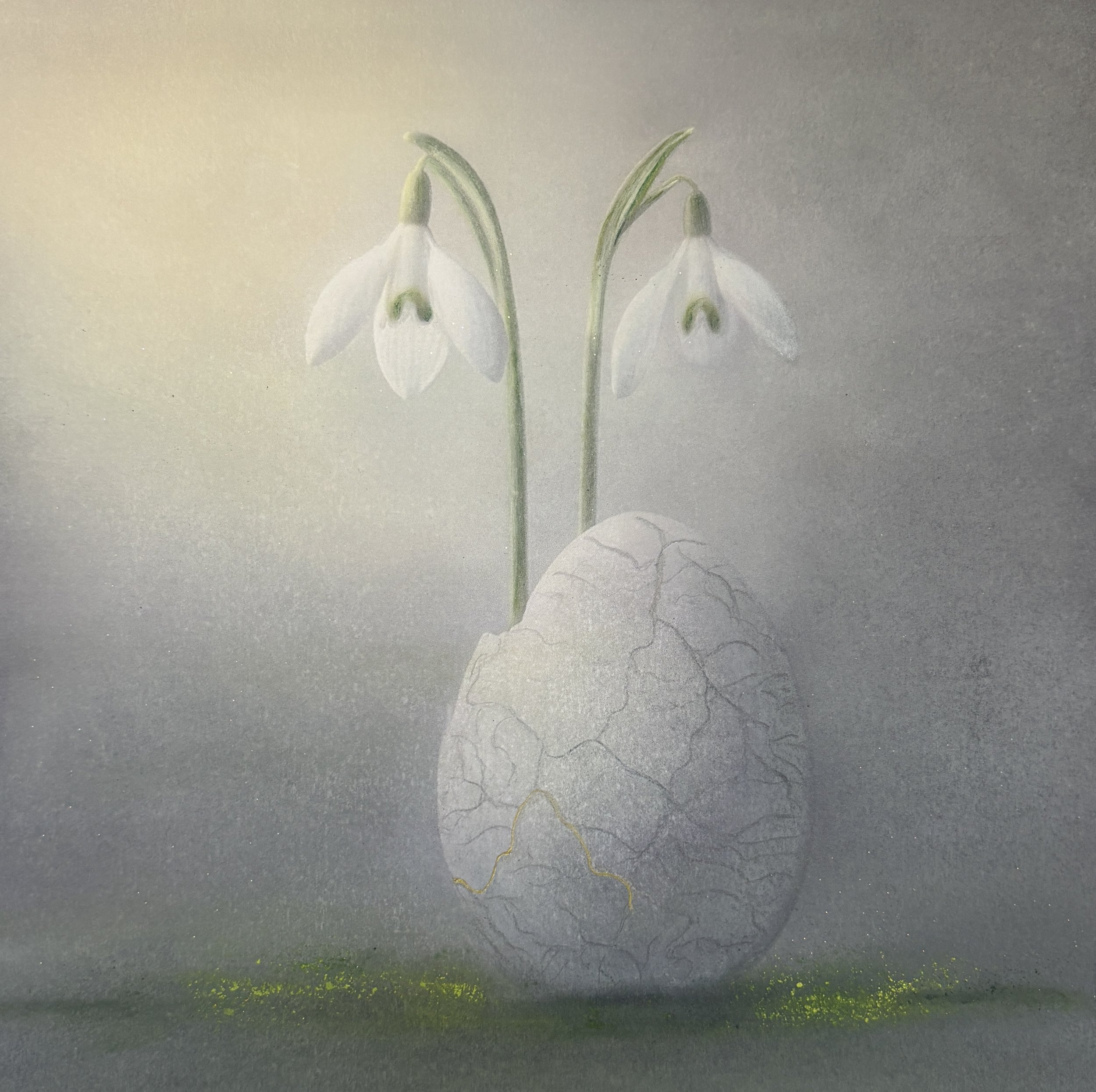 Pastel on toned gray paper Sold