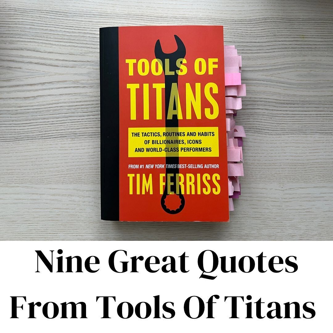 I rave about this book and give out a lot of copies, this might be an insight as to why&hellip;
Tim collected the best parts of his podcast and turned them into a book, with gems on every page.

#goodbooks #goodbook #businessbooks #businessquotes #bu