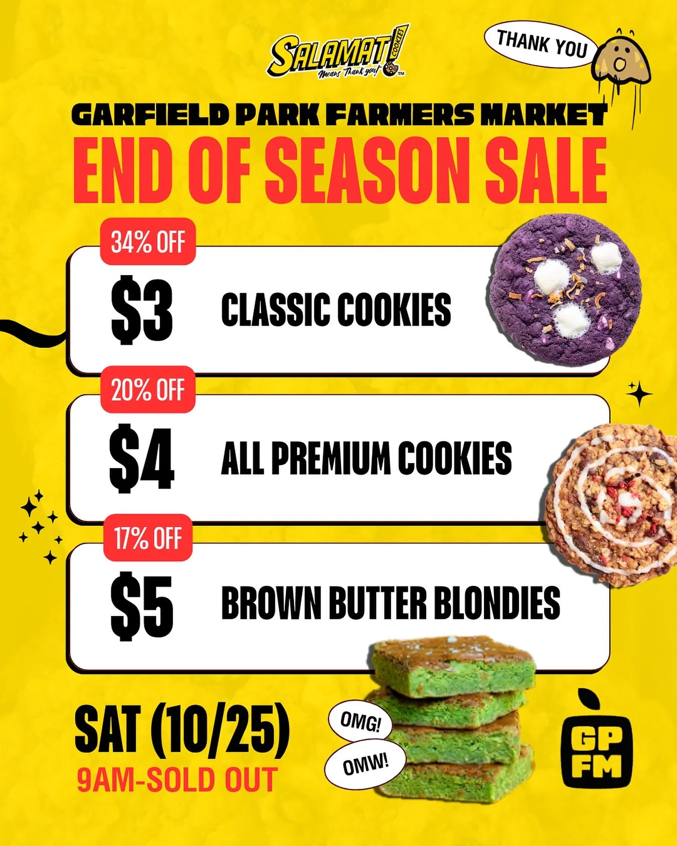 ‼️ END OF SEASON SALE at @garfieldparkfarmersmarket 

We want to share is huge SALAMAT (thanks 🇵🇭) to the amazing community that&rsquo;s showed up for us 4 years straight at Garfield Park! Stock up for hibernation with the BIGGEST farmers market sa