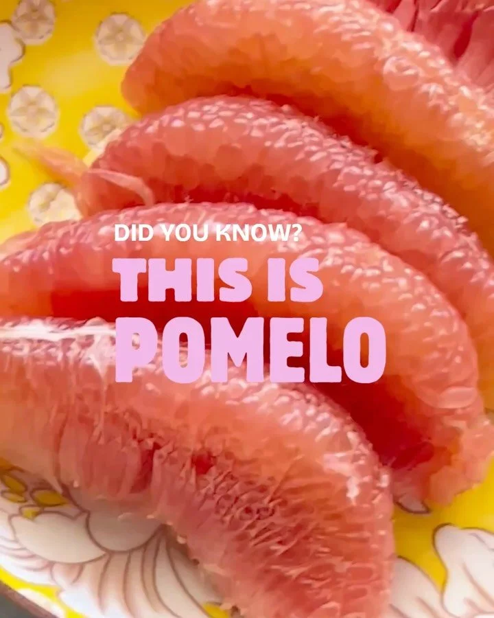 This is what pomelo looks like! Known as &ldquo;suha&rdquo; in the Philippines, pomelo is an ancestor of grapefruit, but bigger and sweeter.

The flavor lands somewhere between grapefruit and orange, with floral notes and a clean citrus finish. It&rs