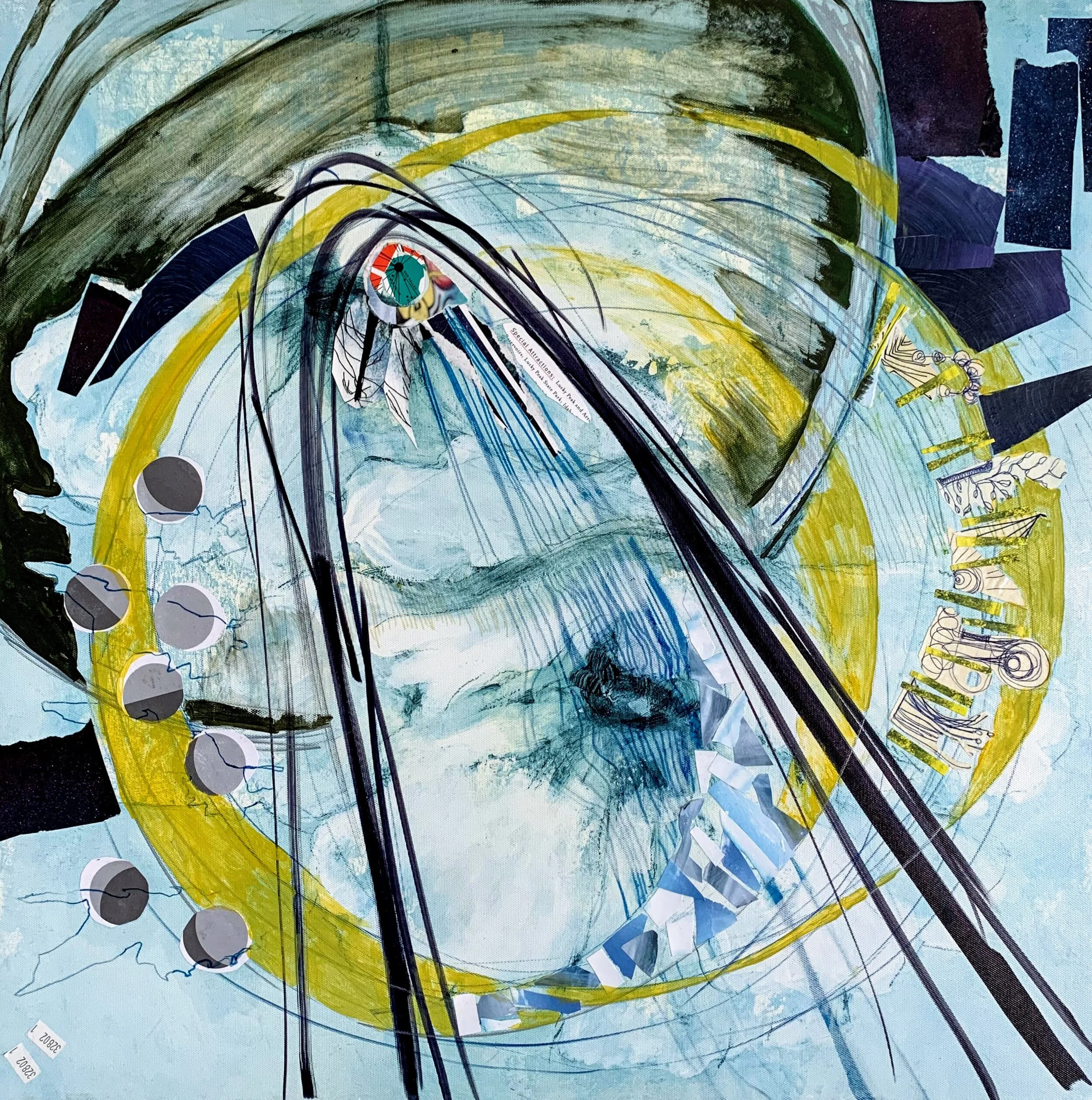 Meteor Glitch, 24"x24"