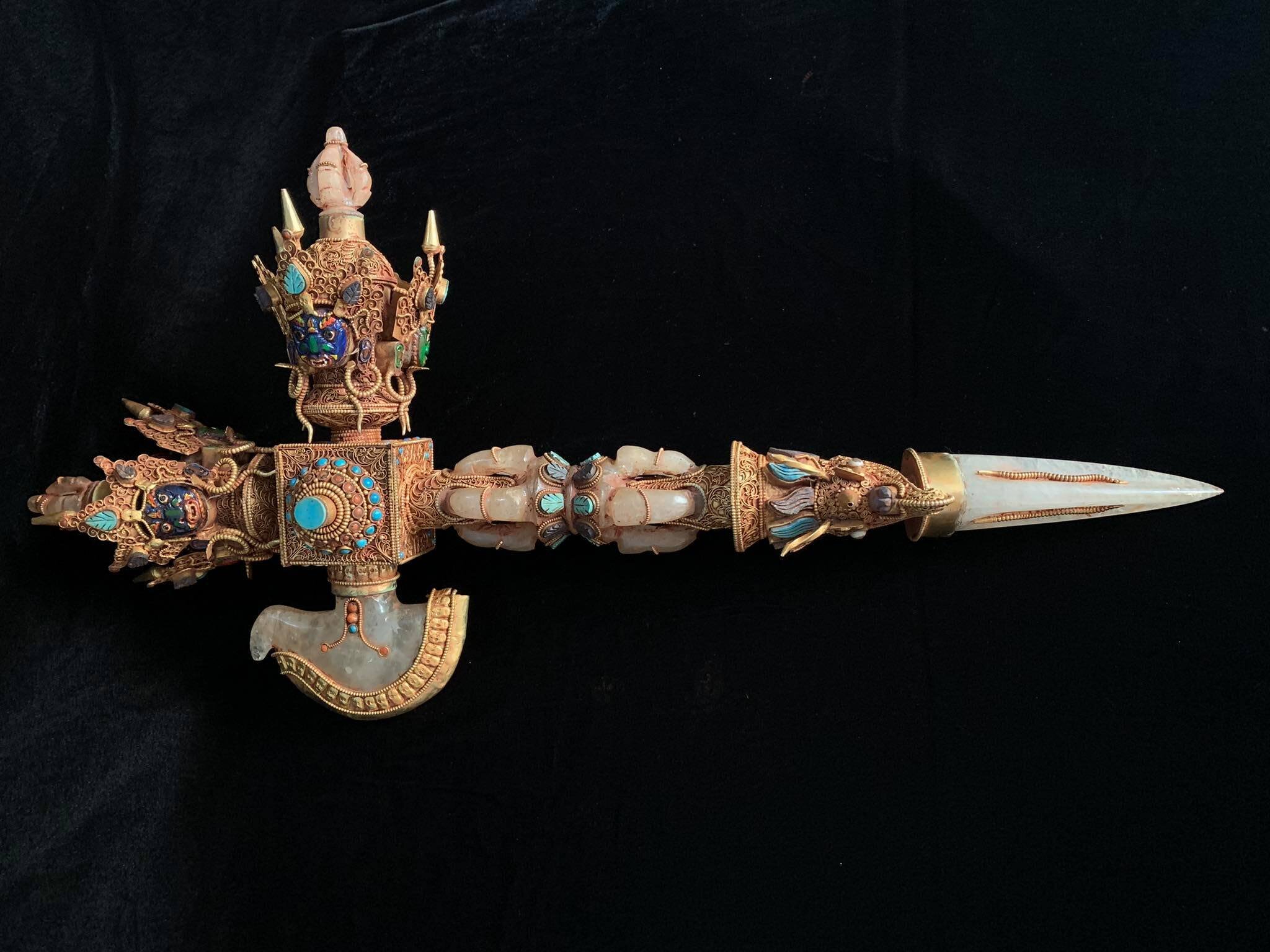 Rare Mahakala Crystal Gilt Kartika