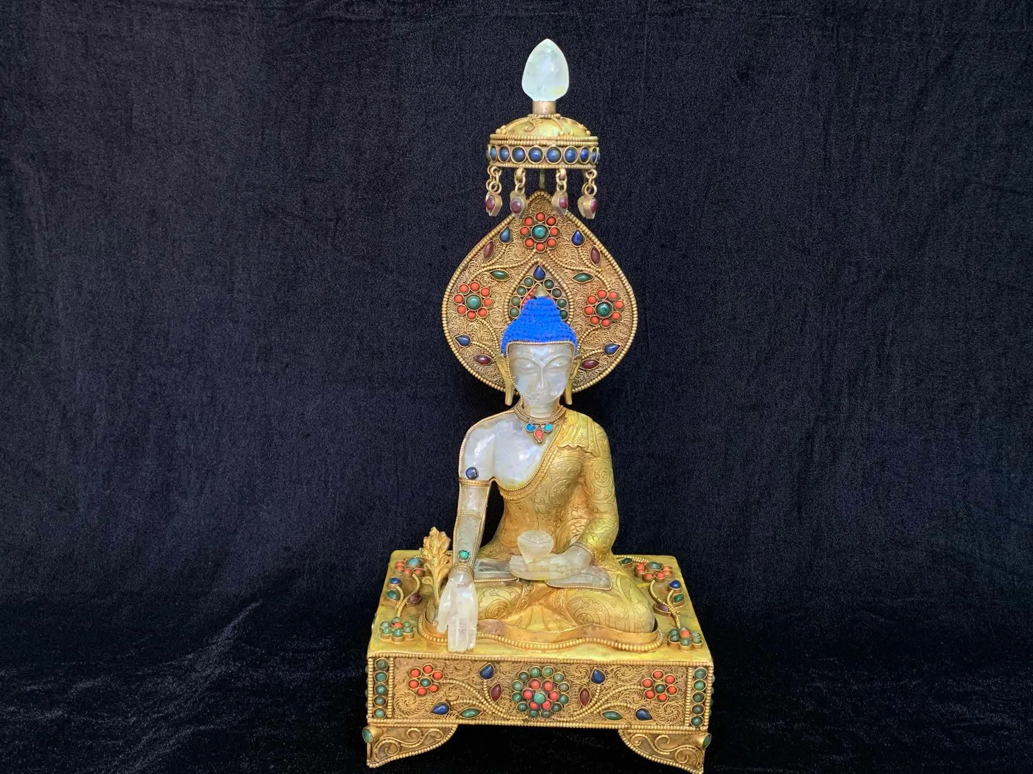 Nepali Crystal Gilt Medicine (Healing) Buddha