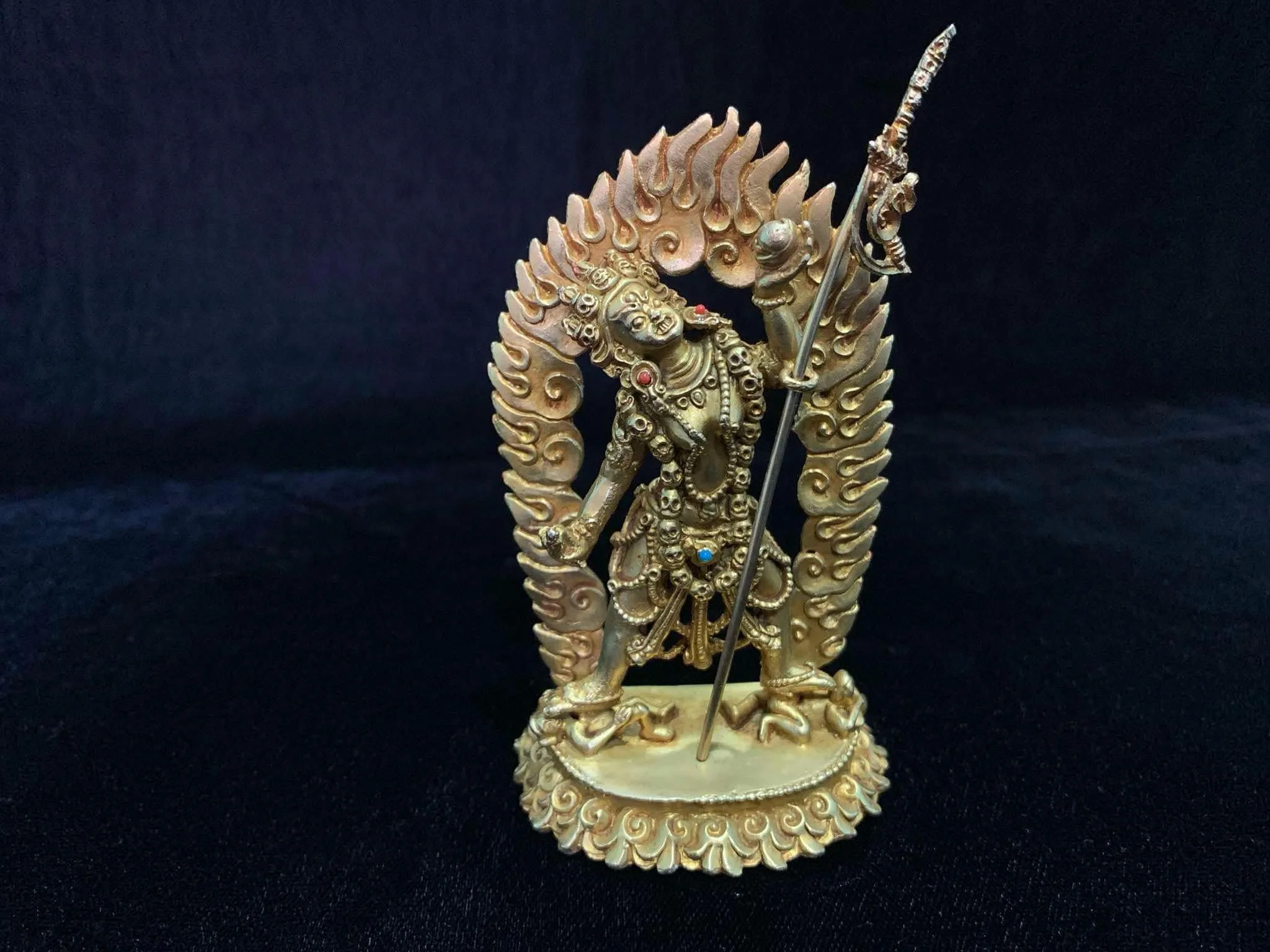 Nepali Vajrayogini Gold-plated Copper Buddhist Statue