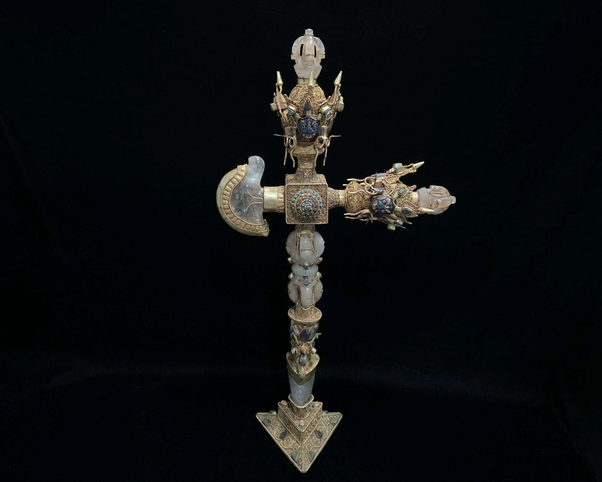Rare Mahakala Crystal Gilt Kartika