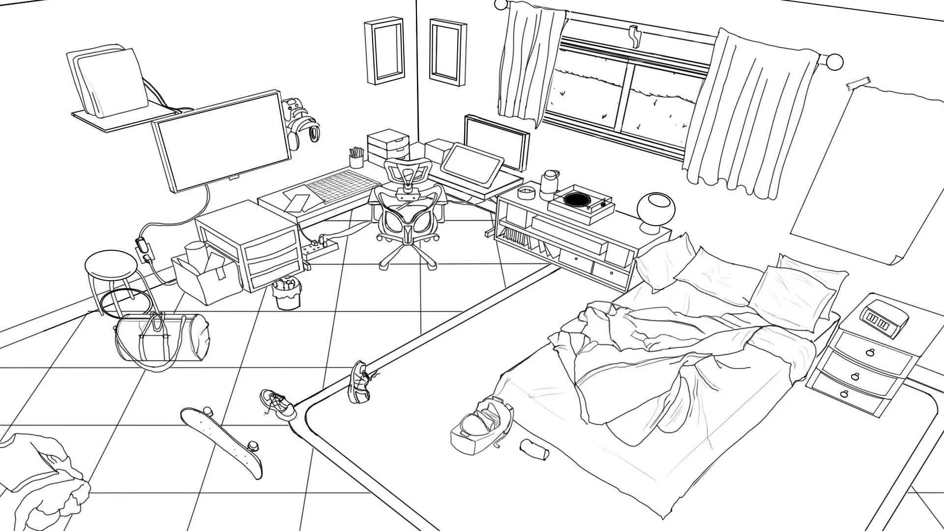 Interior Room Lineart