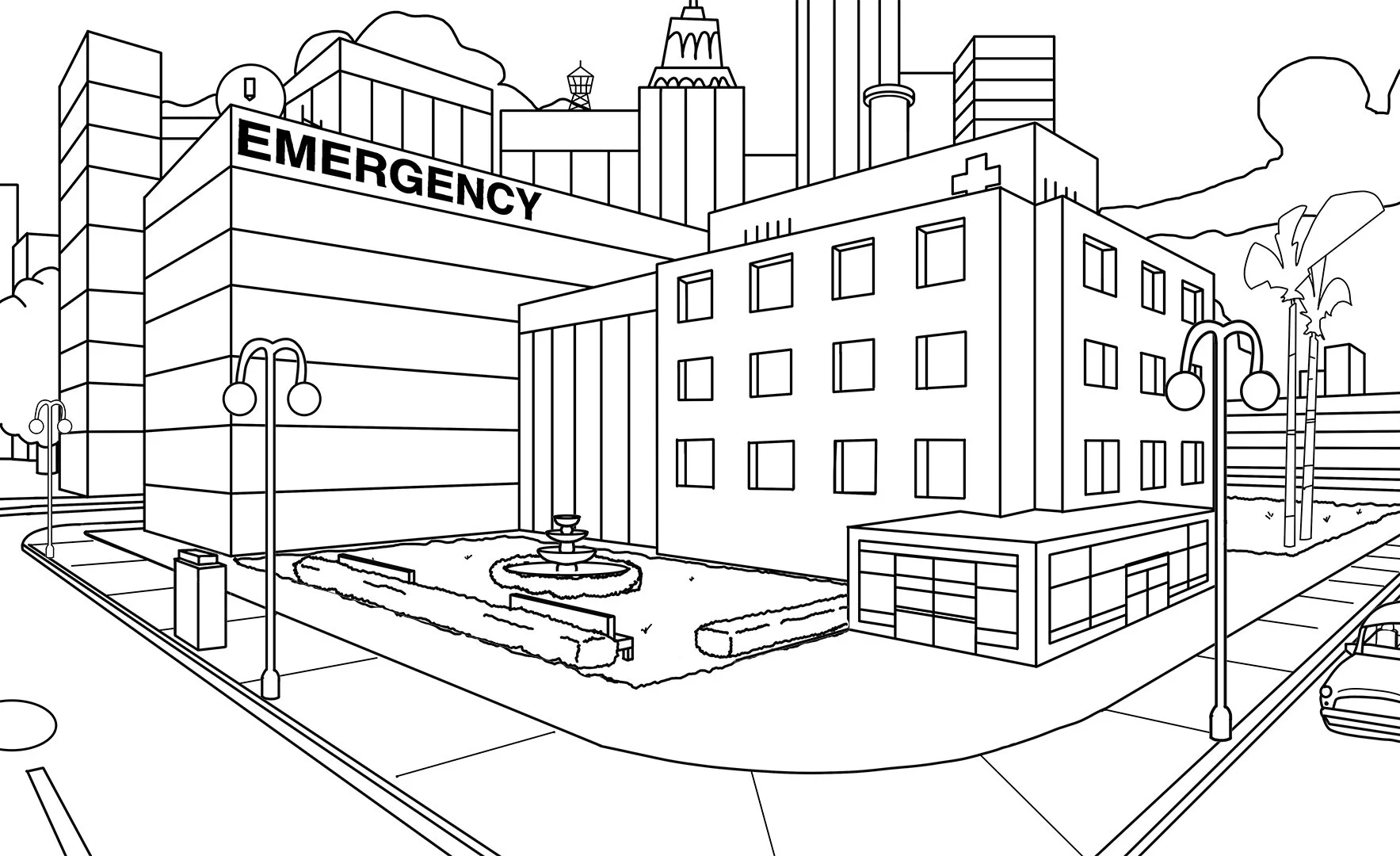 Phineas and Ferb Style Background Lineart