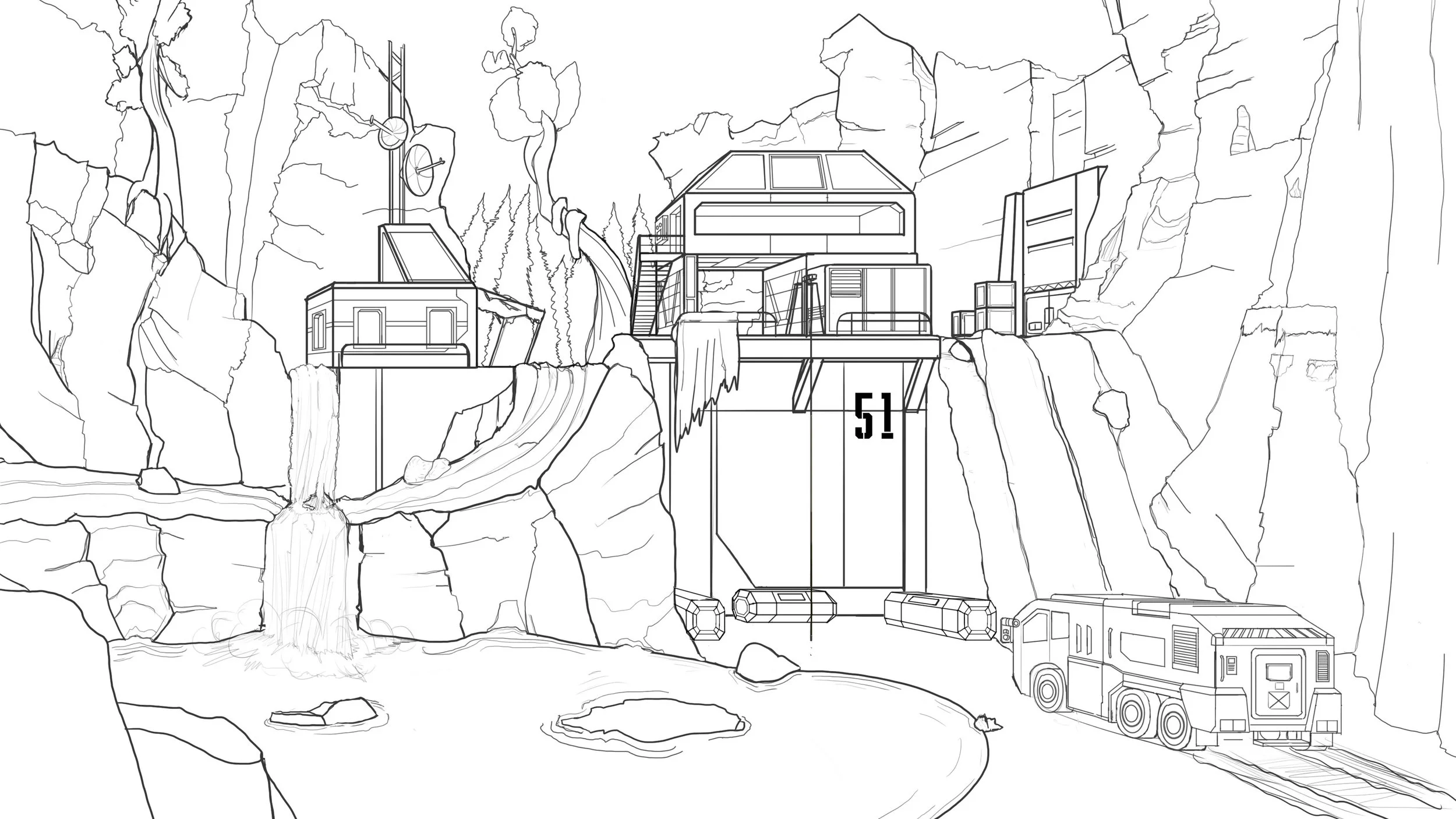 Apex legends style background Lineart