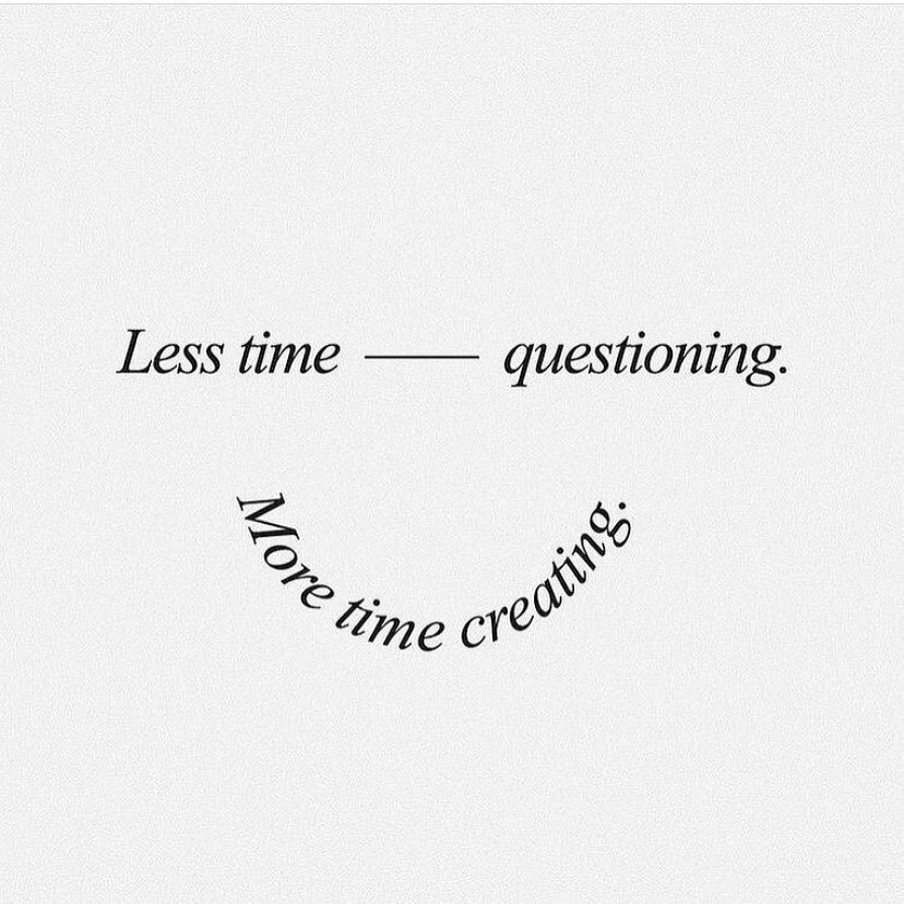Apply to: creating, relaxing, networking, reading, learning, loving. Or you might very well spend your life questioning yourself out of time 💫
✏️via @mossmagazineofficial