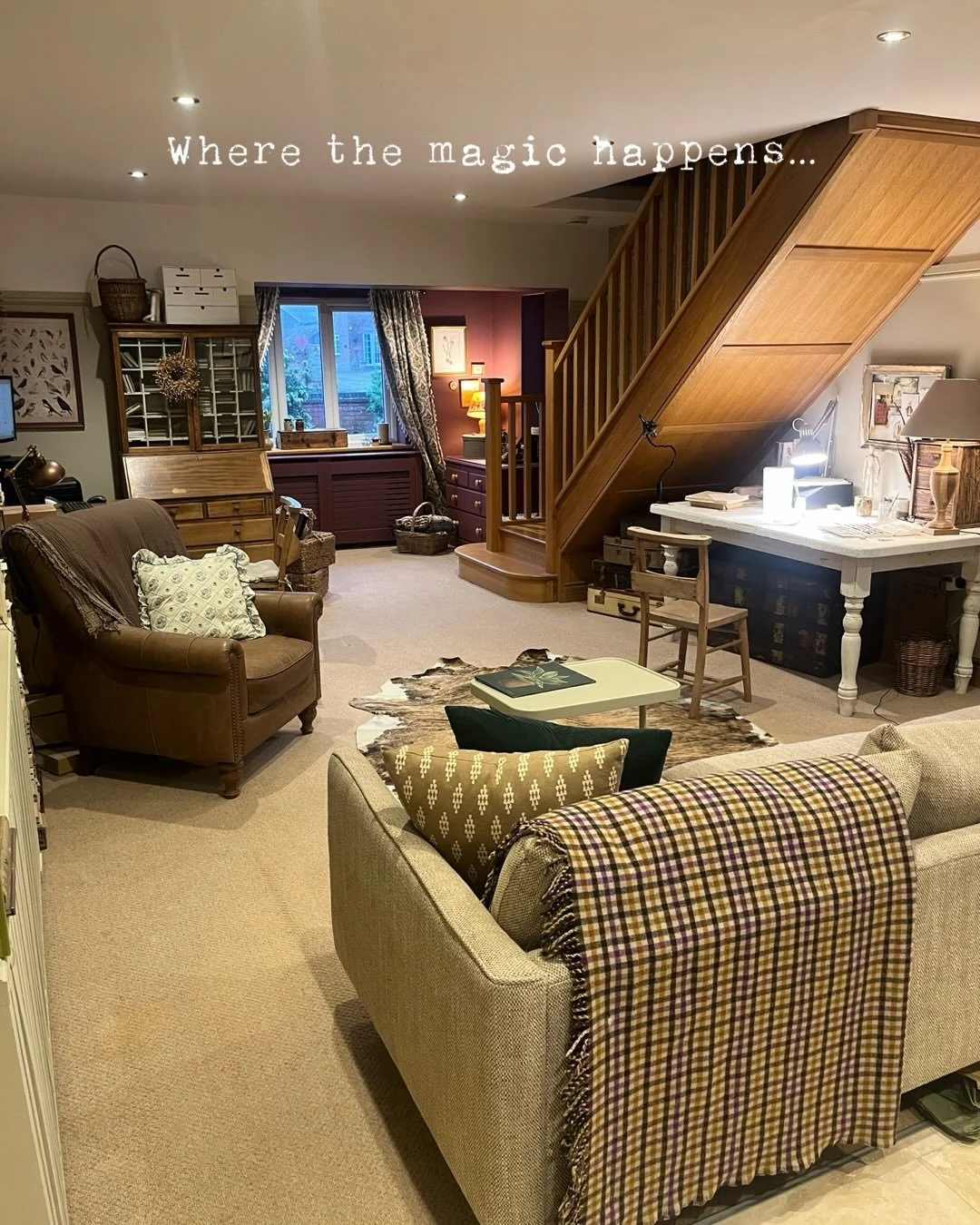 I&rsquo;ve taken over his house. There are cards and paint brushes everywhere.