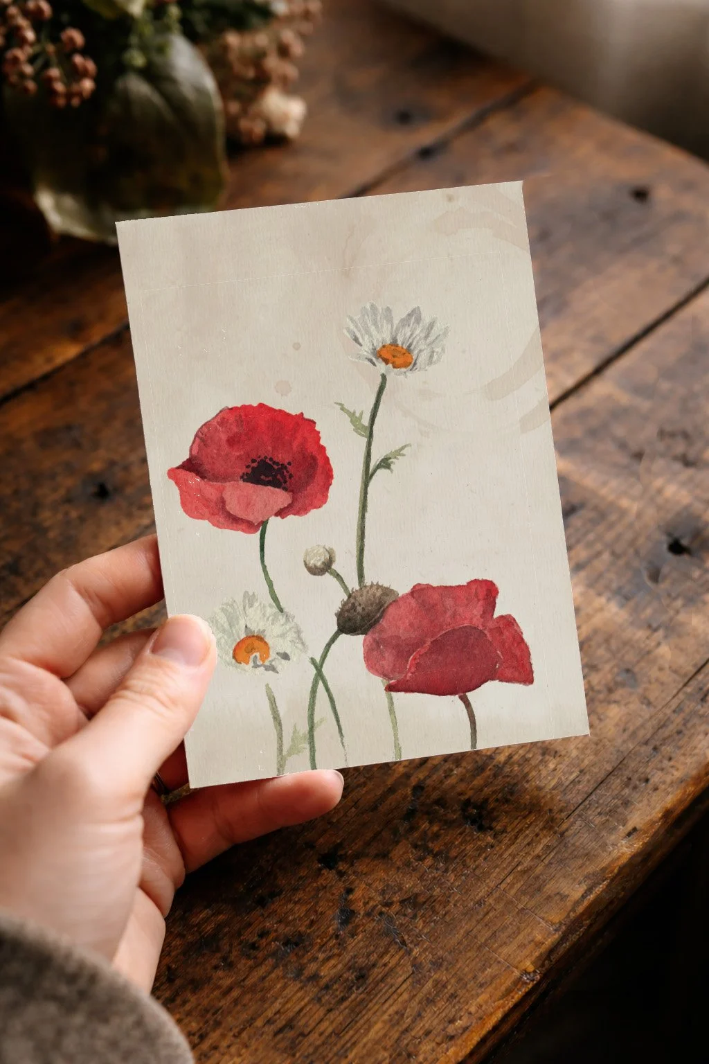 BM124 JUNE FLOWERS CARD IN HAND.jpg