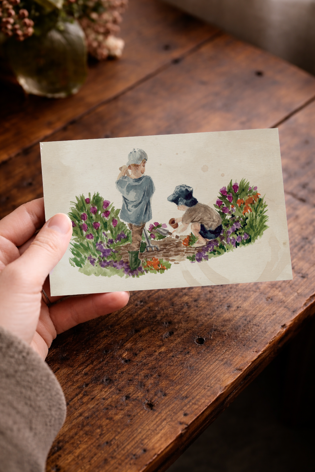 Recycled Straw Garden Days Card