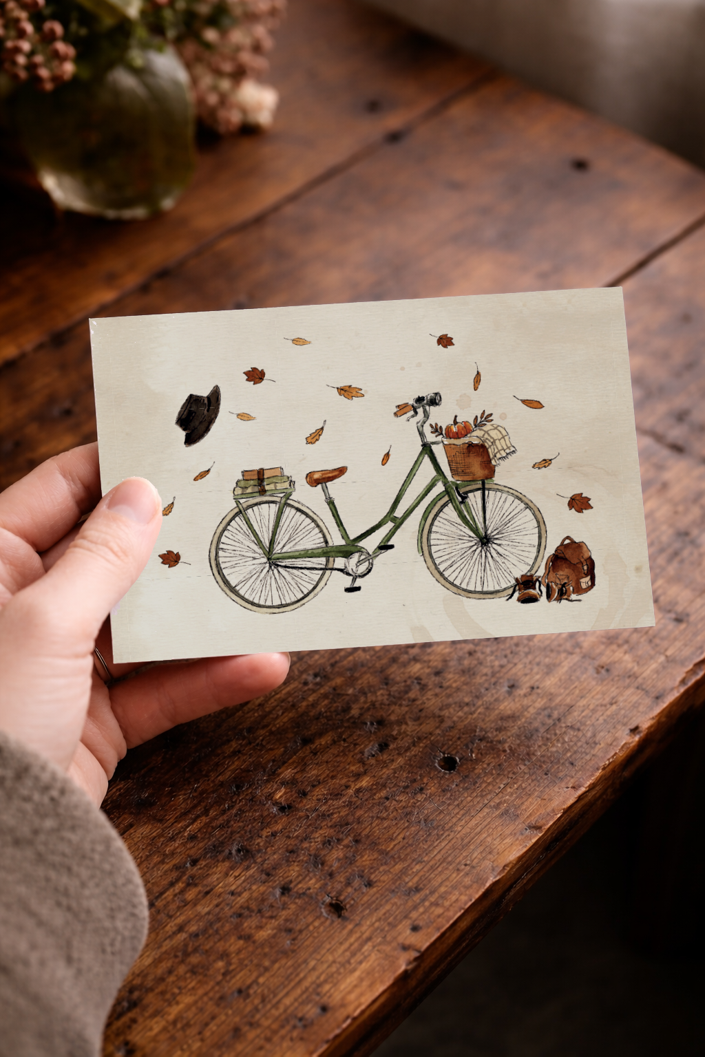 Recycled Straw A Windy Day Card