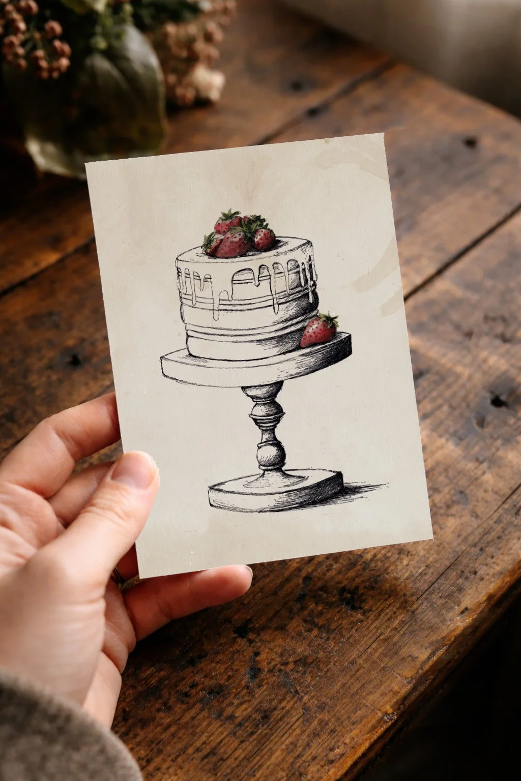 Recycled Straw Vintage Summer Cake