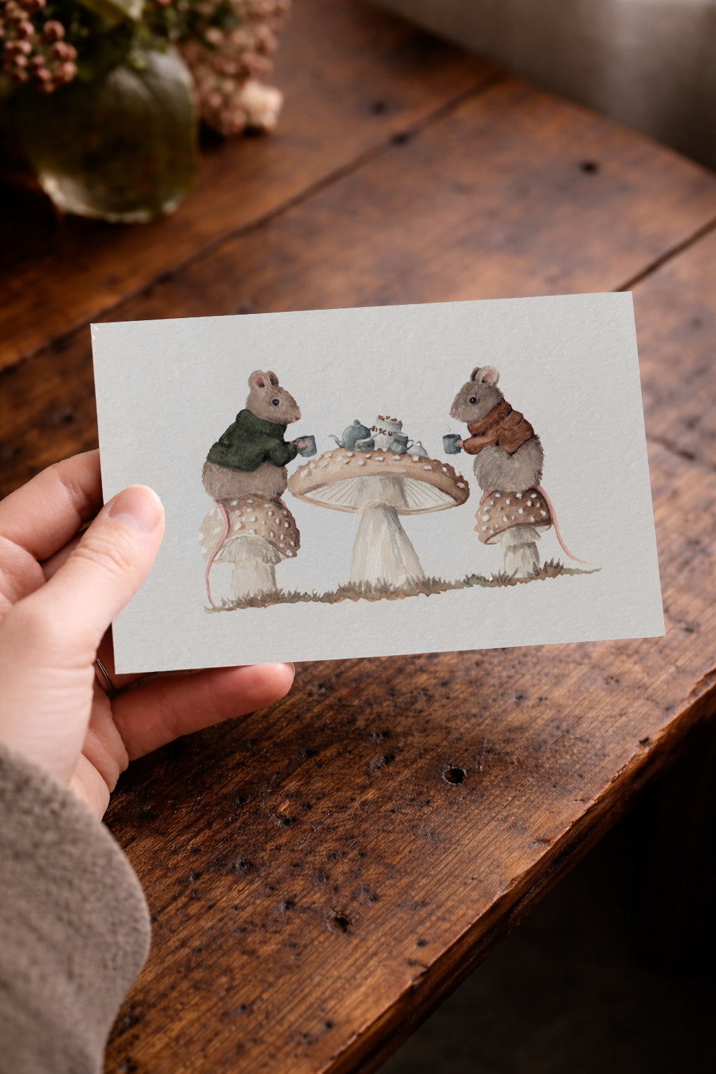 Recycled Straw Cuppa & Catch-up Card