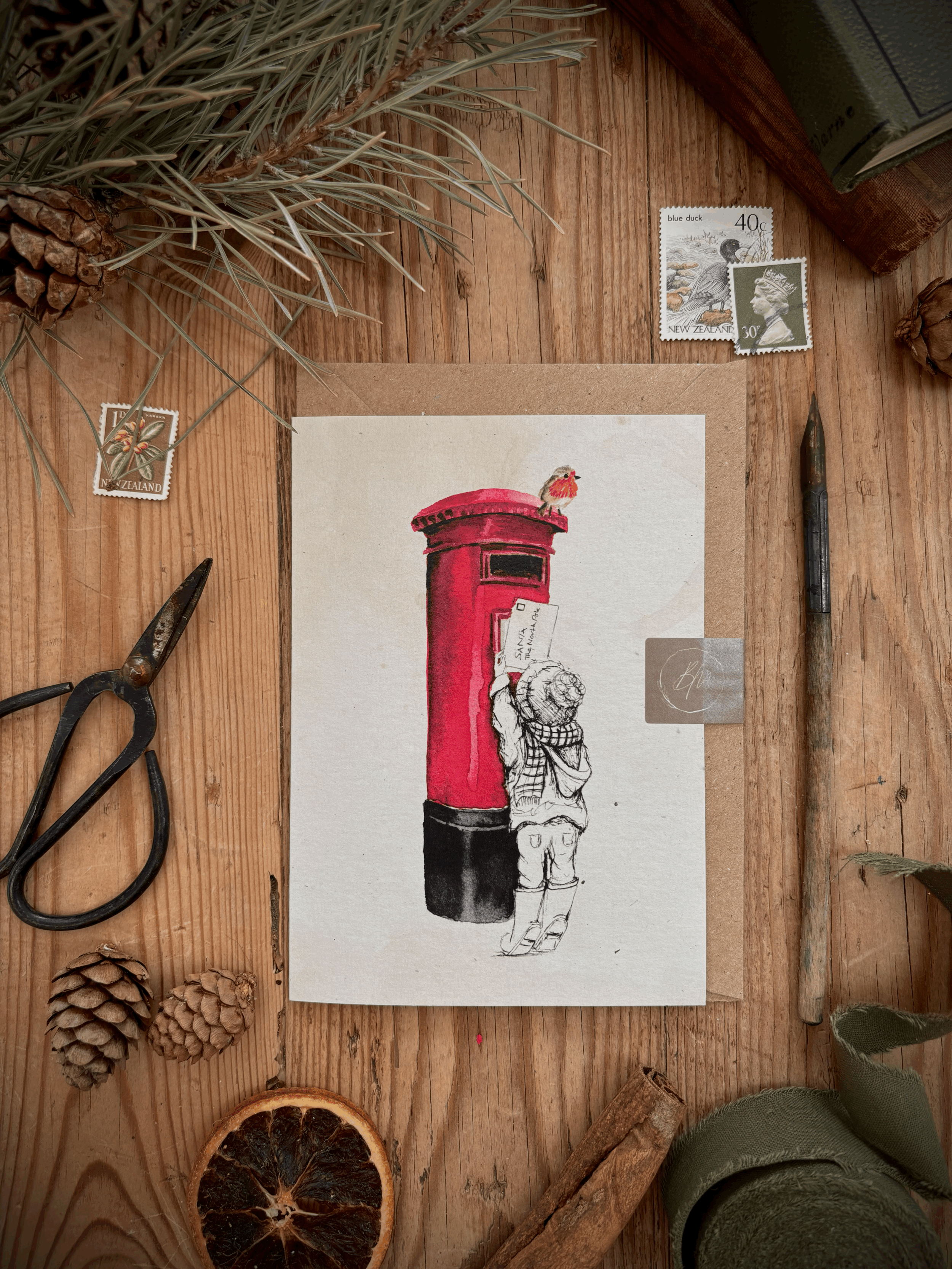 Recycled Straw A Letter To Santa Card