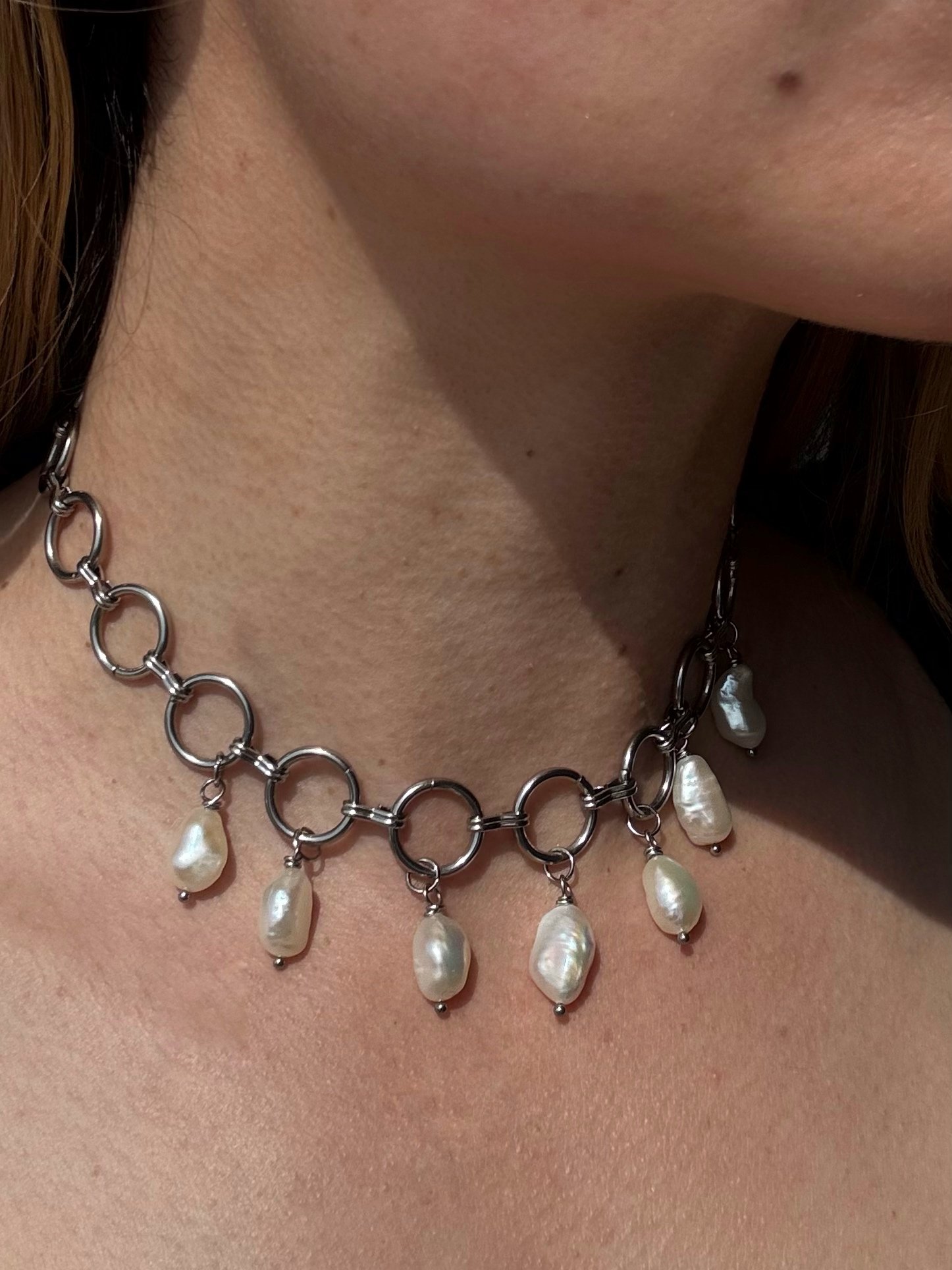 Pearly Ring Choker