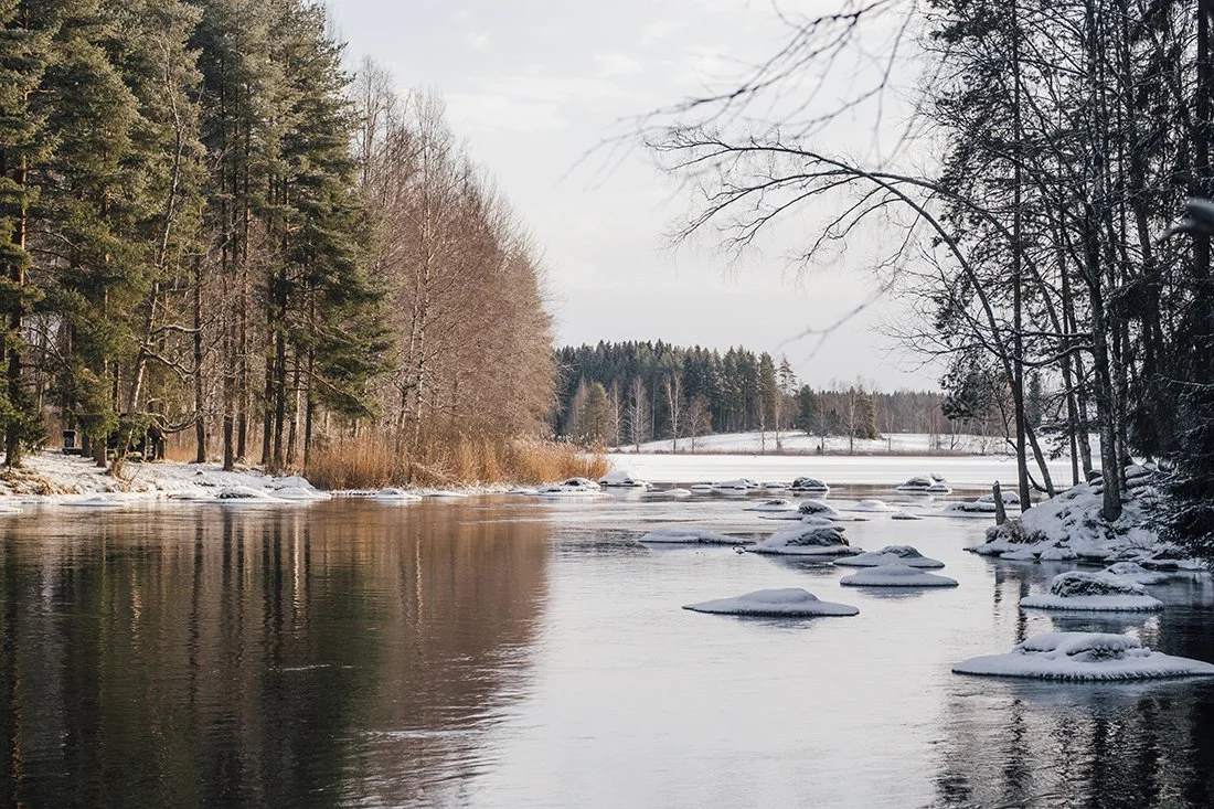Talvimaisemaa Vilppulankoskella. Valokuvia Vilppulasta.
