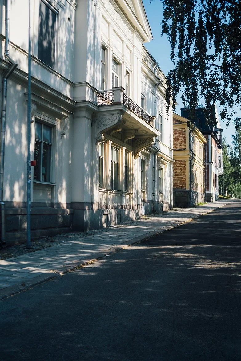Bilder från gamla Luleås byggnader. Kyrkogatan i Luleå