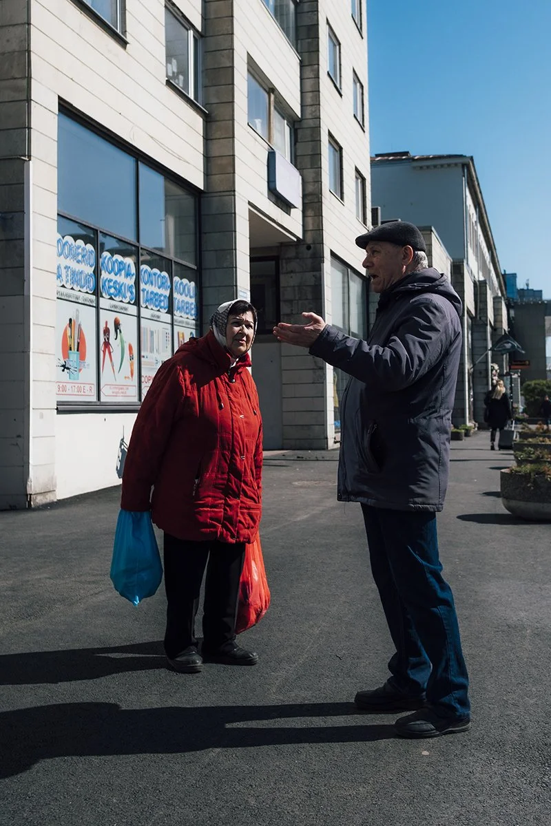 People talking in Estonia. Photos from Estonia.