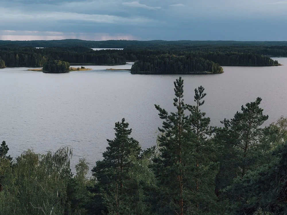 Maisema Vehoniemen näkötornilta. Valokuvia Pälkäneeltä