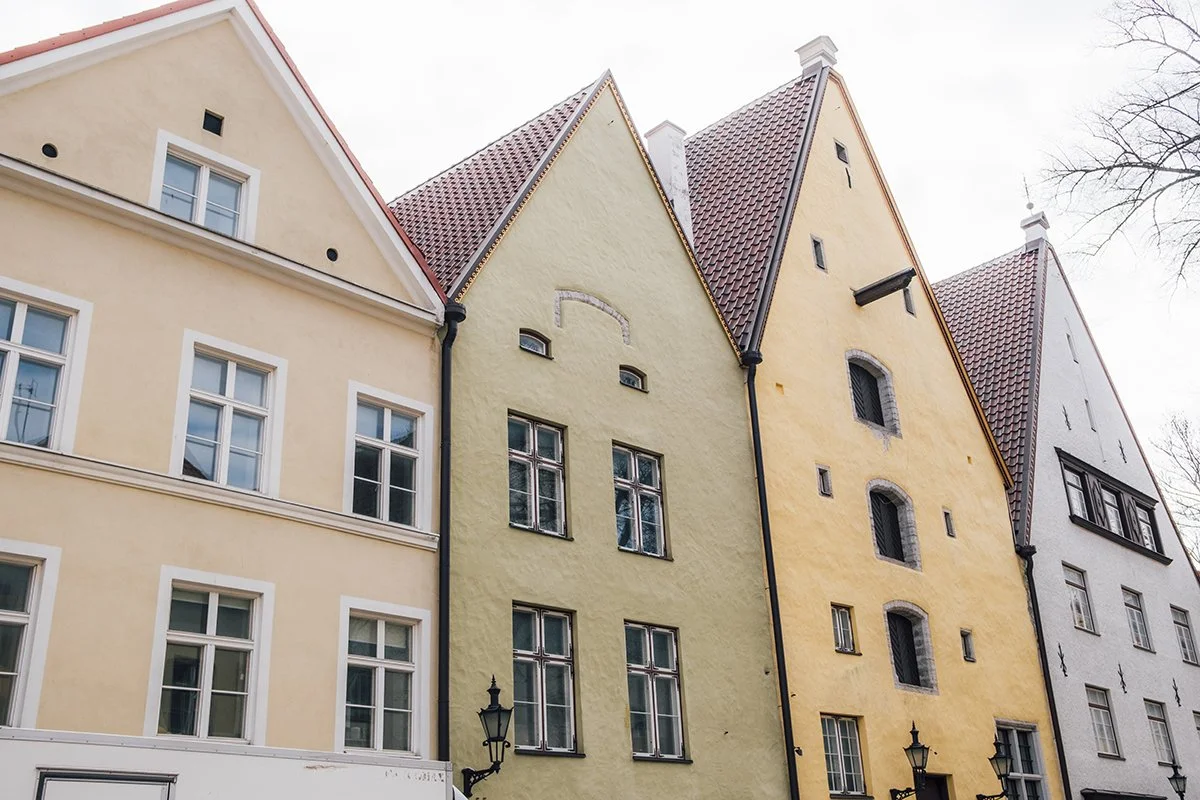 Old houses in Old Town Tallinn Estonia