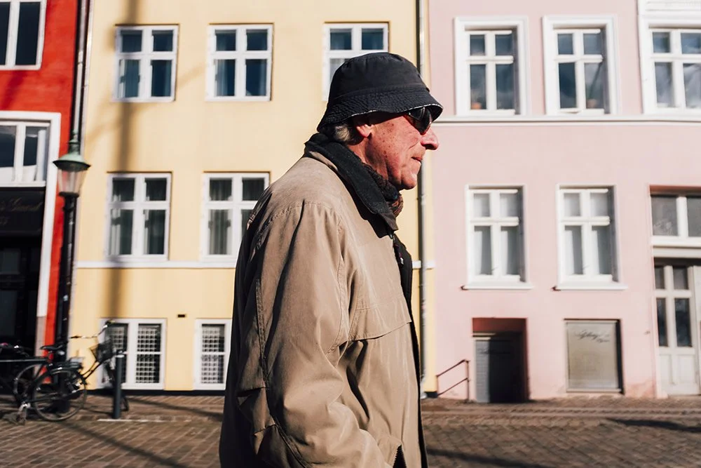 Man in Copenhagen. Street photography From Copenhagen