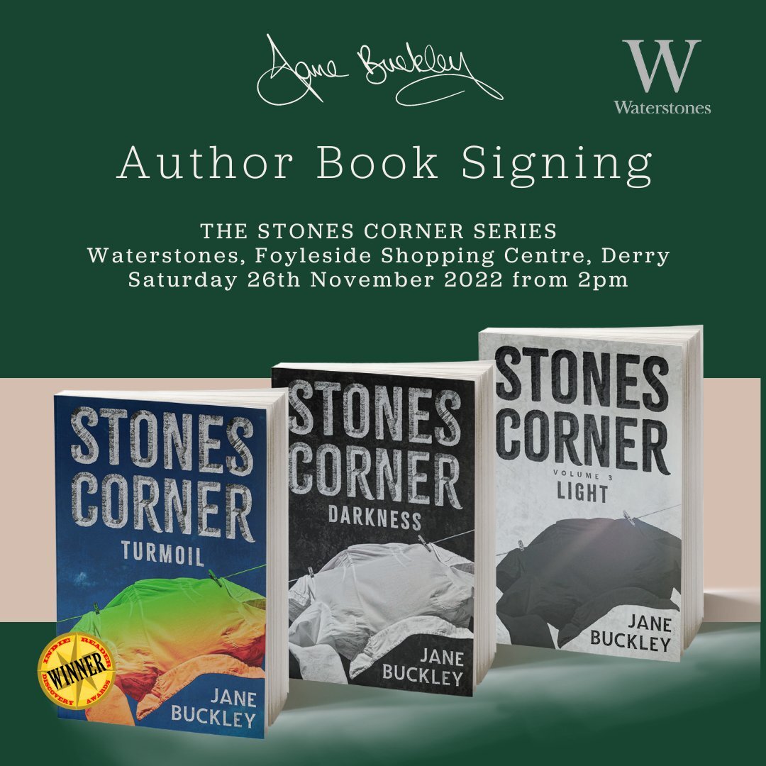 I would love to see as many smiling faces as possible at my book signing in @waterstonesfoyleside tomorrow. This is a big 'pinch me' moment so I would really really appreciate your support Derry - come say hello! ❤

#derry #londonderry #derrycity #ci