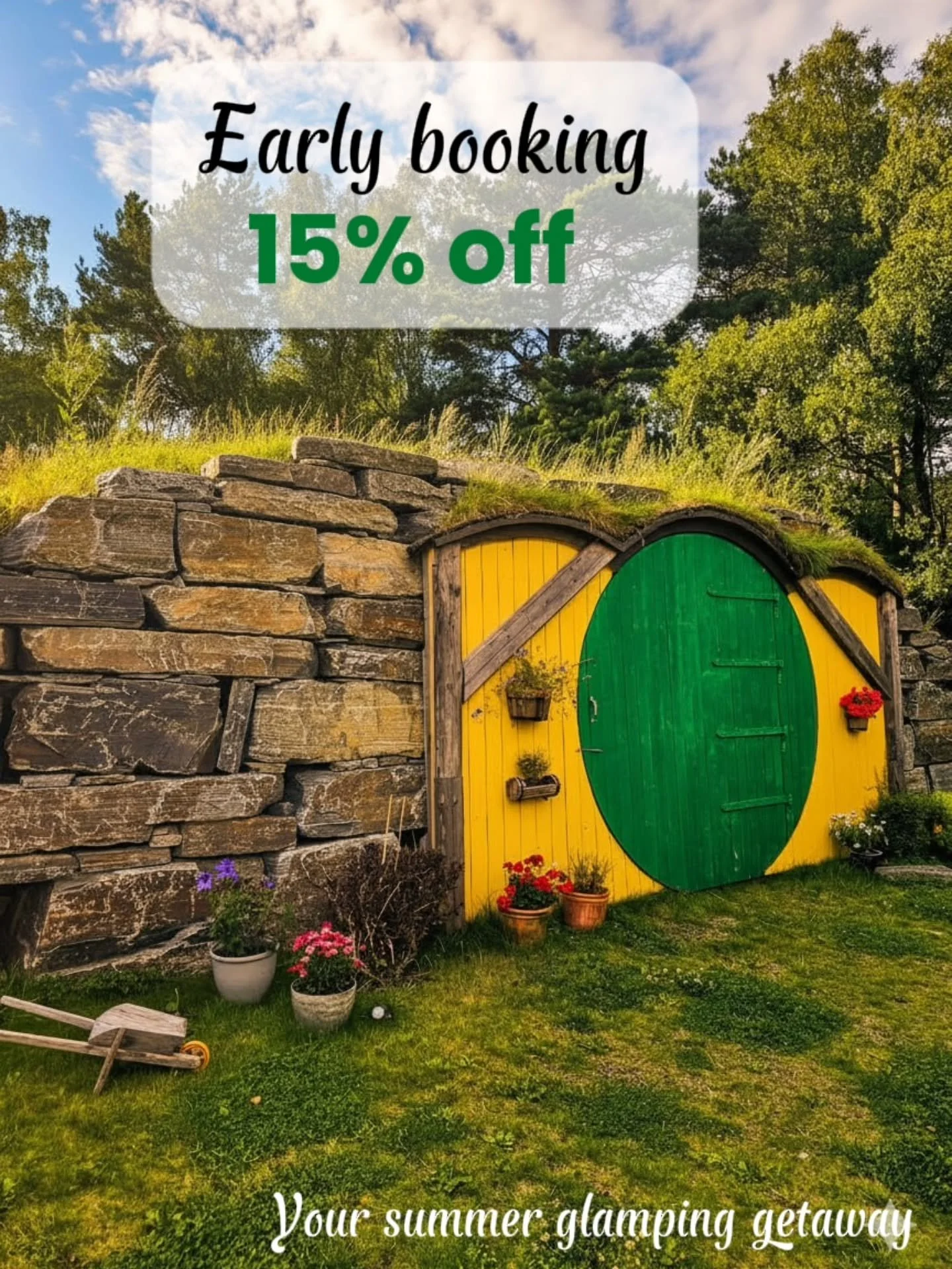 And just like that, the holidays are behind us. Maybe start thinking about your summer getaway?☀️
Until the end of February, you have the chance to book a summer glamping getaway with 15% off!
Stay dates: May 1st to September 30th. Booking on norglam