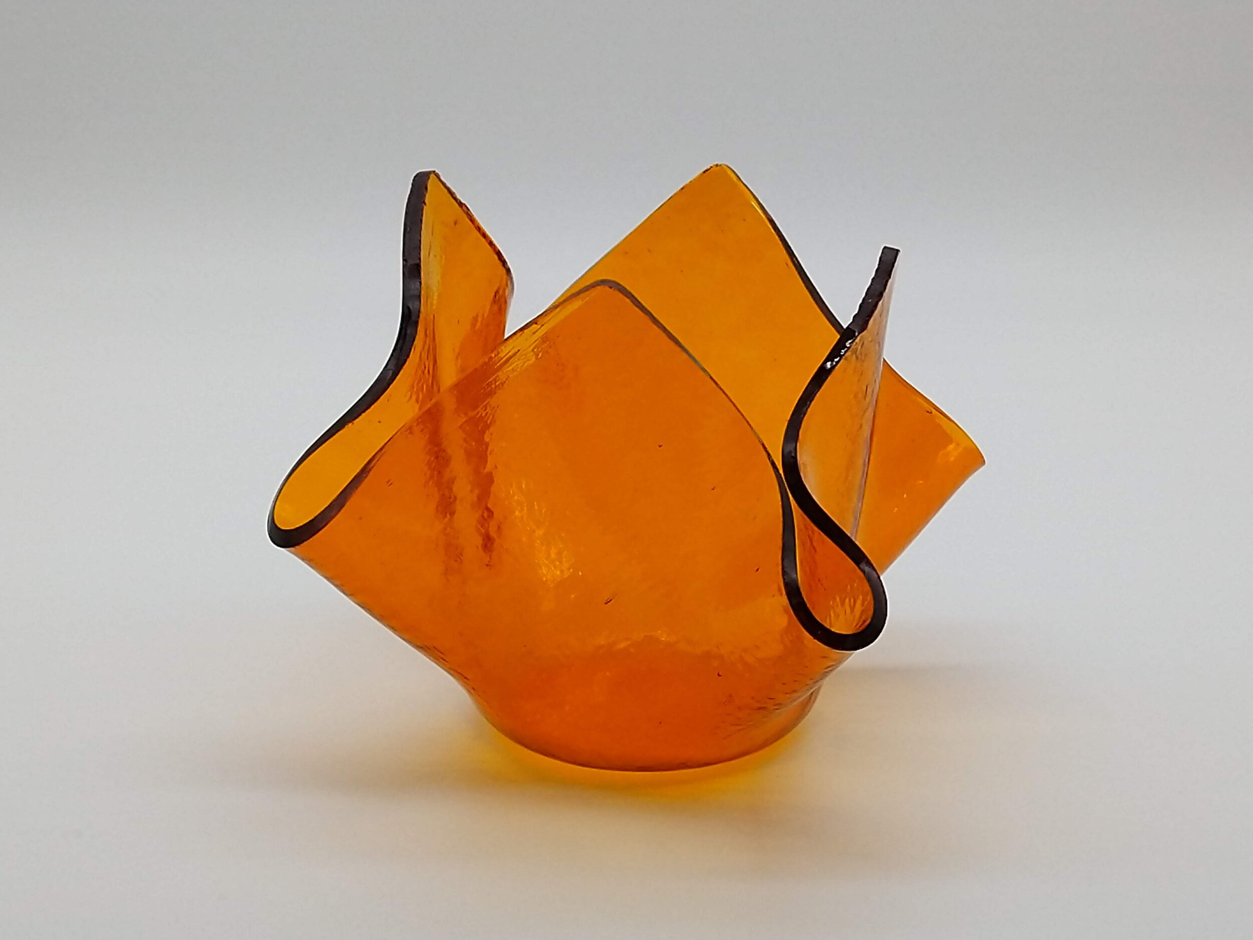 Orange candle holder, Glass art, Candle holder, Glass candle holder, Unique gift ideas