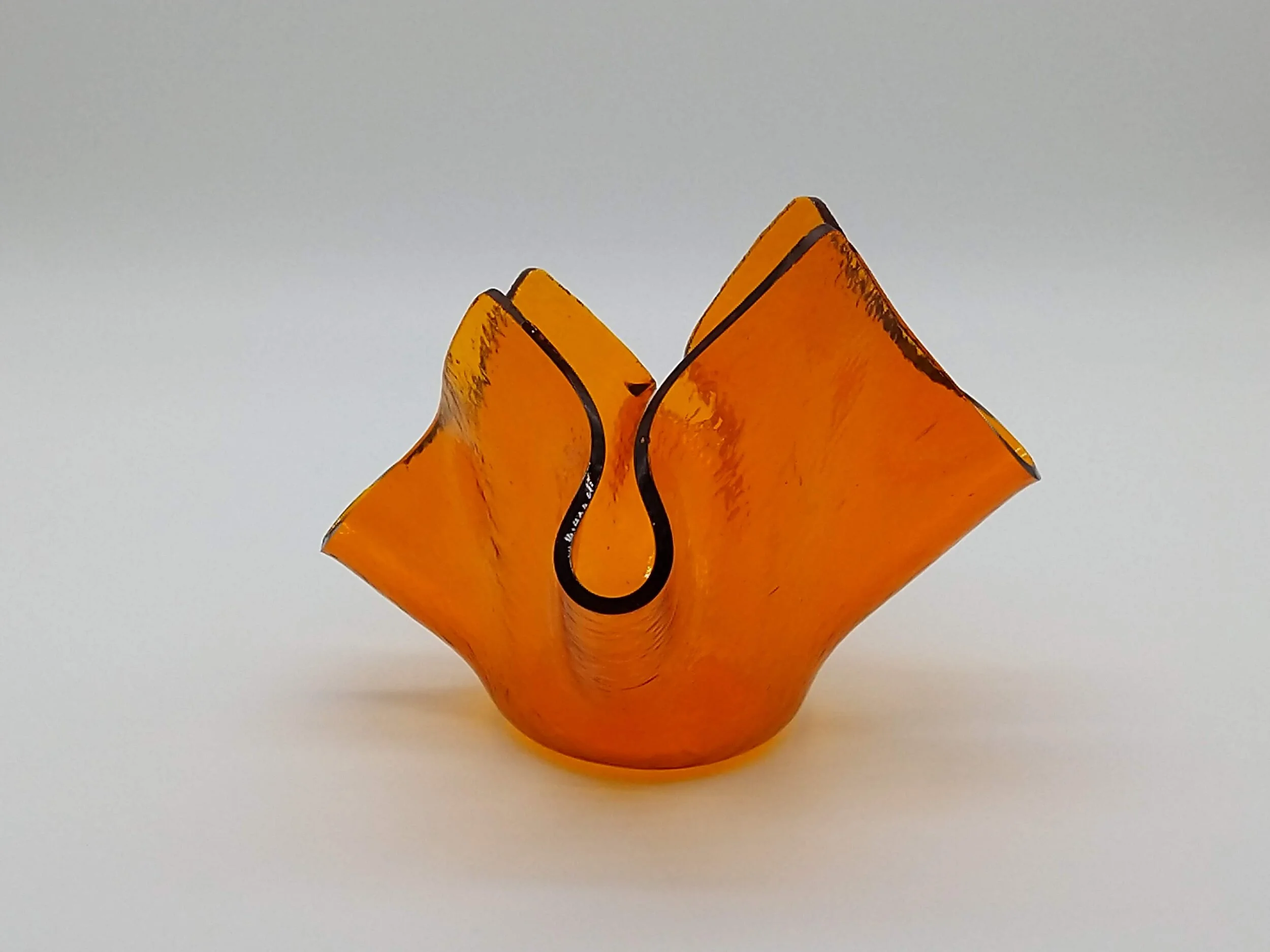 Orange candle holder, Glass art, Candle holder, Glass candle holder, Unique gift ideas