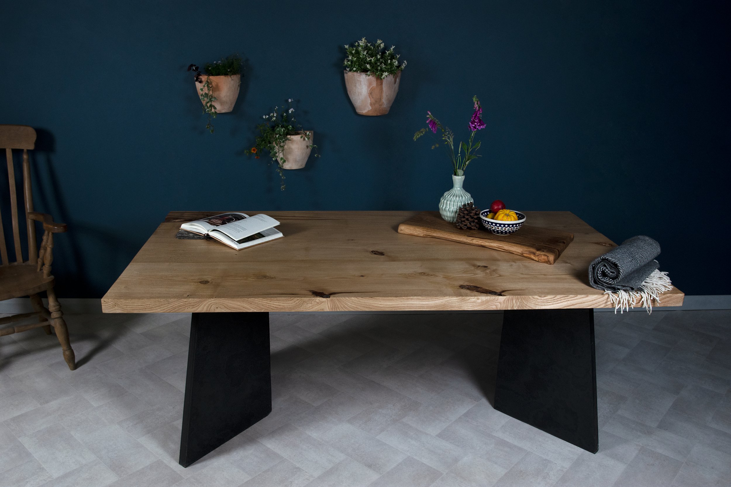 Stunning live edge large oak wood and slate kitchen and dining table_9694.jpg