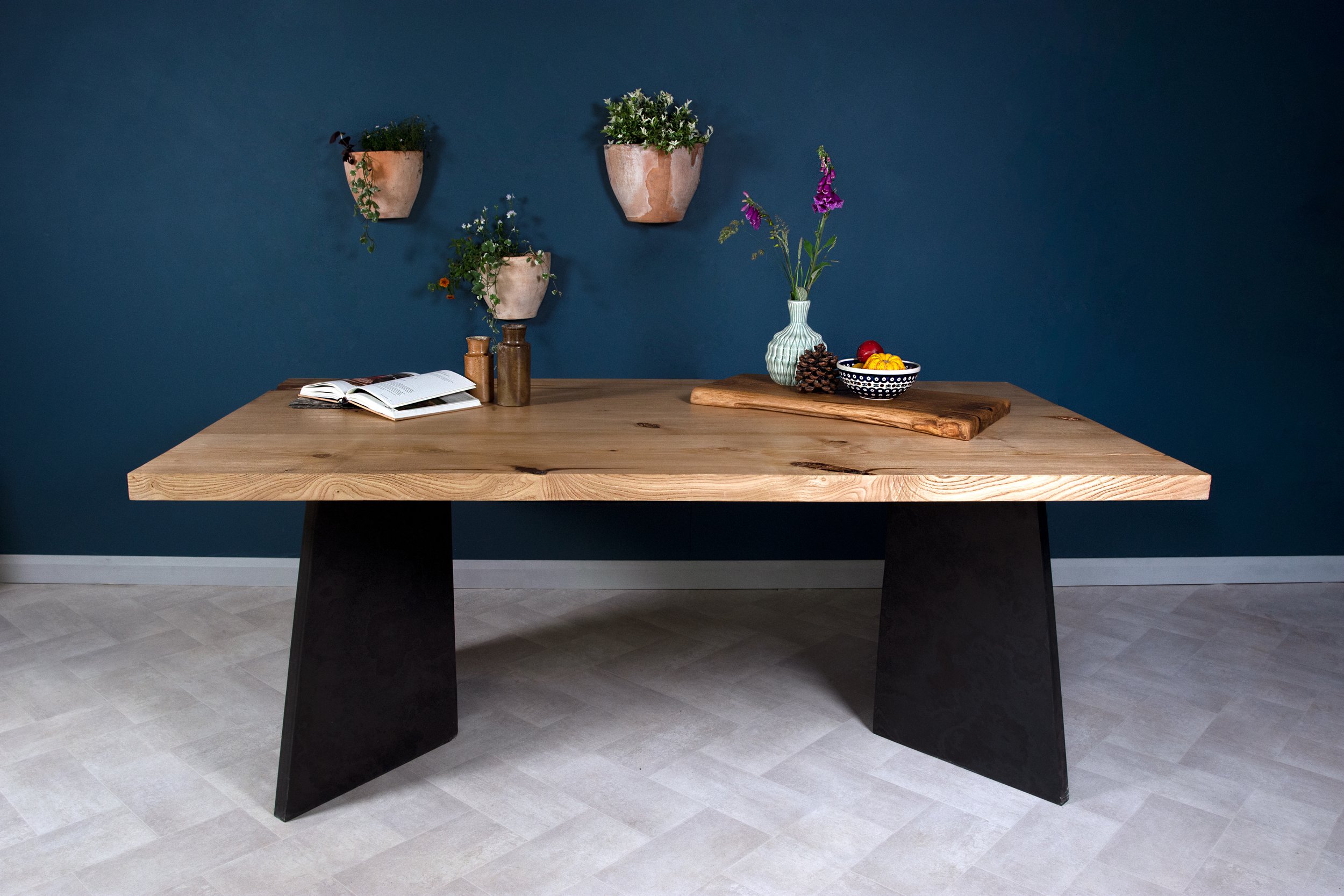 Stunning live edge large oak wood and slate kitchen and dining table_9737.jpg