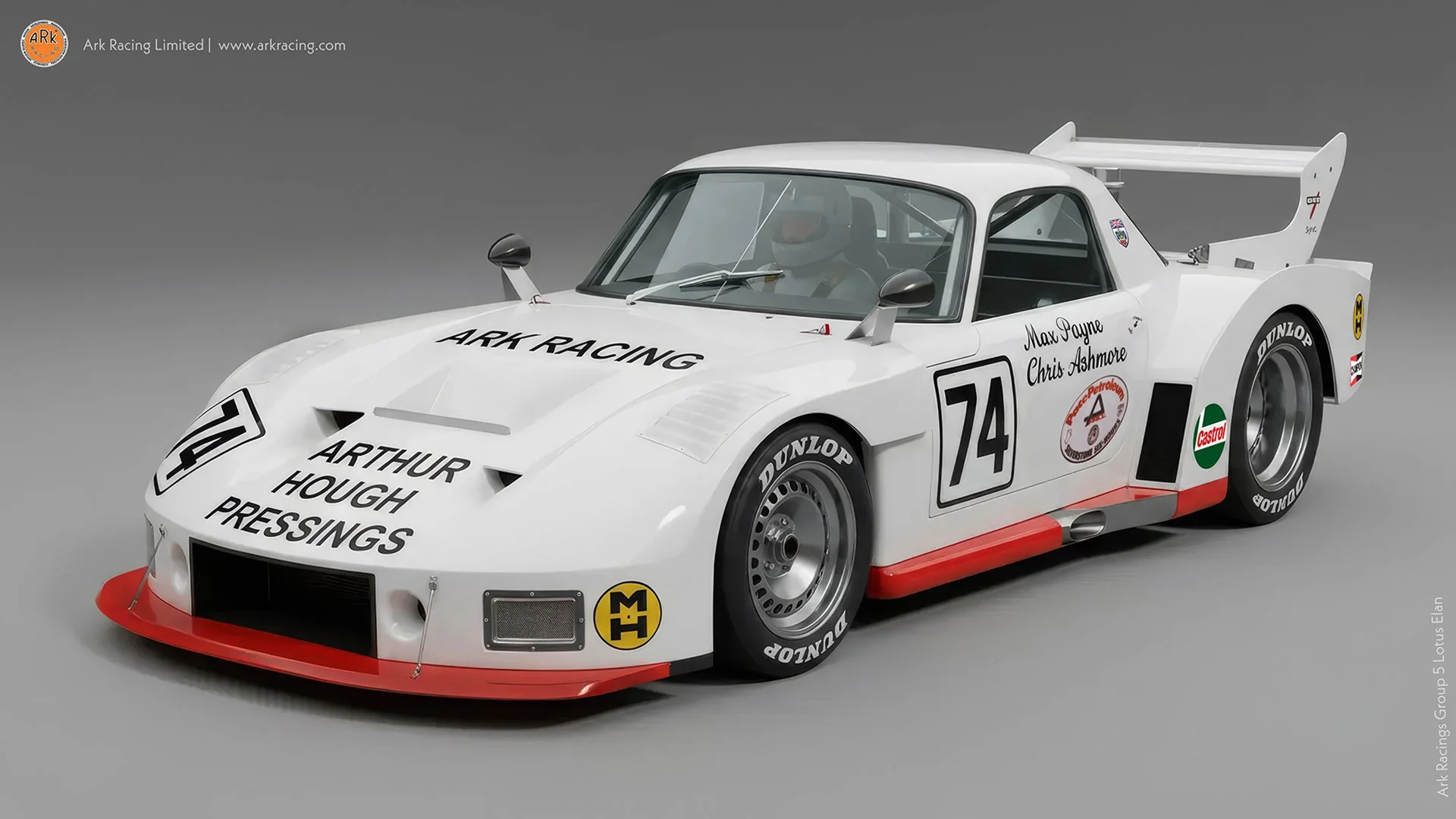 Ark Racings Group 5 Lotus Elan which competed during the 1980s