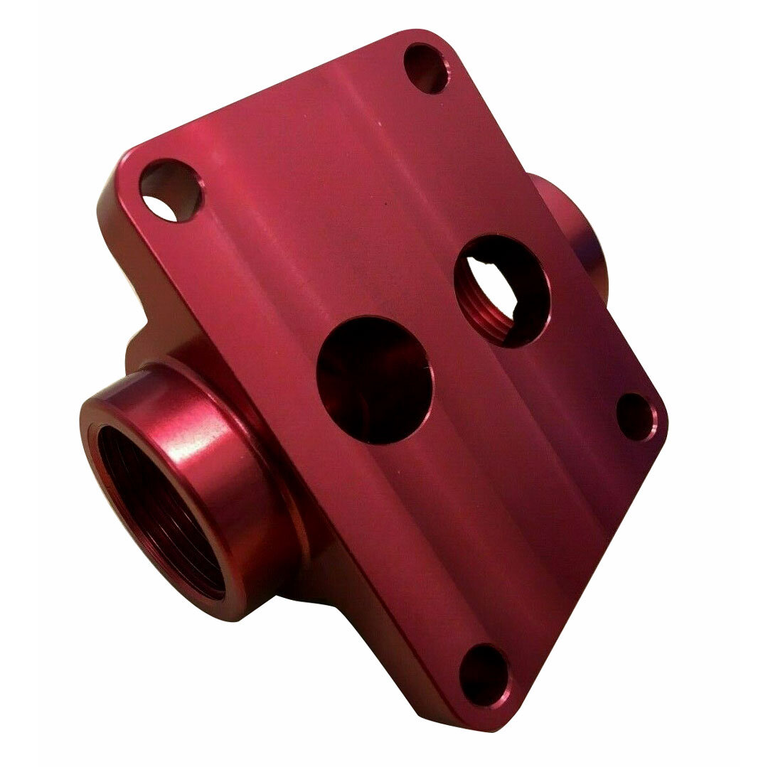 Rover K Series Remote Oil Filter Adapter Plate Anodised Red