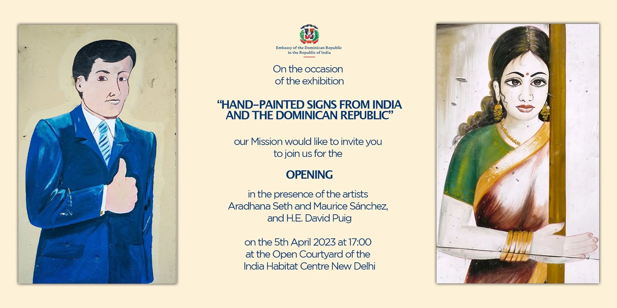 “Hand-Painted Signs from India and Dominican Republic” at India Habitat Center