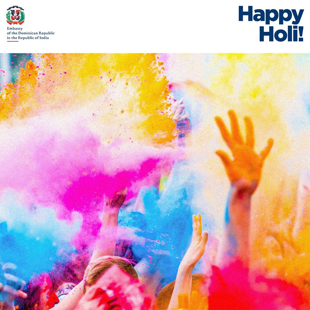 Happy Holi ! होली की हार्दिक शुभकामनाएँ ! 
@indiaindominicanrepublic @meaindia @mirexrd