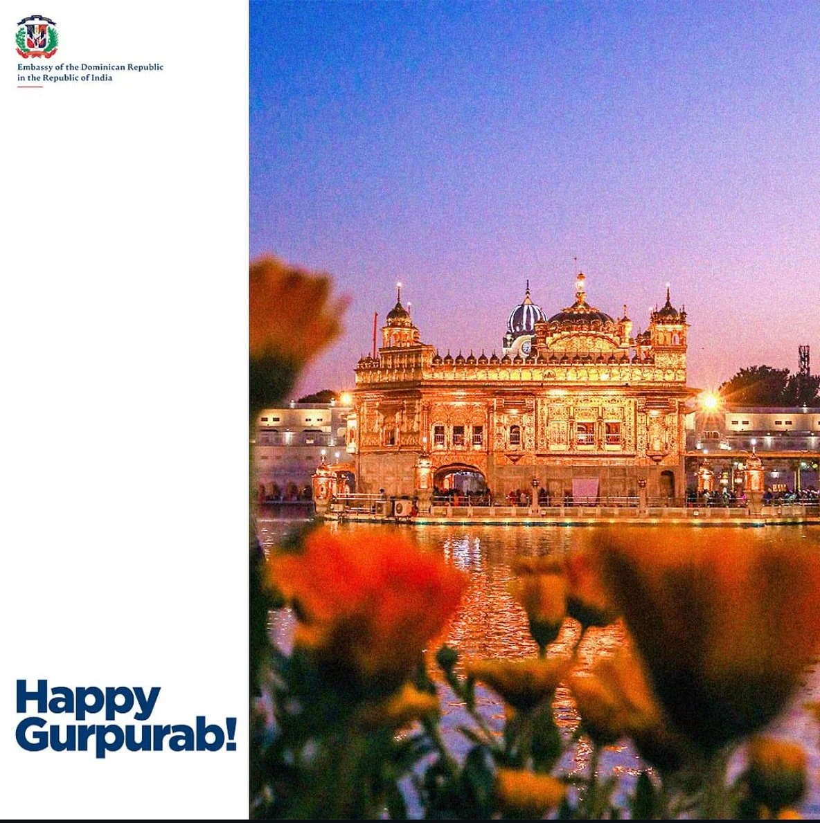 On the auspicious occasion of Guru Nanak Jayanti, I extend my heartfelt wishes to you and your family.

~ H.E. Francisco Compr&eacute;s H.