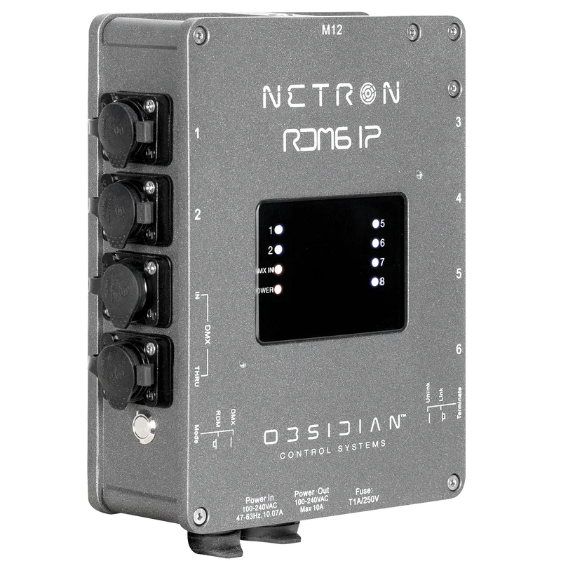 DMX Splitter, Obsidian RDM6 IP, 6x DMX Out_front.webp