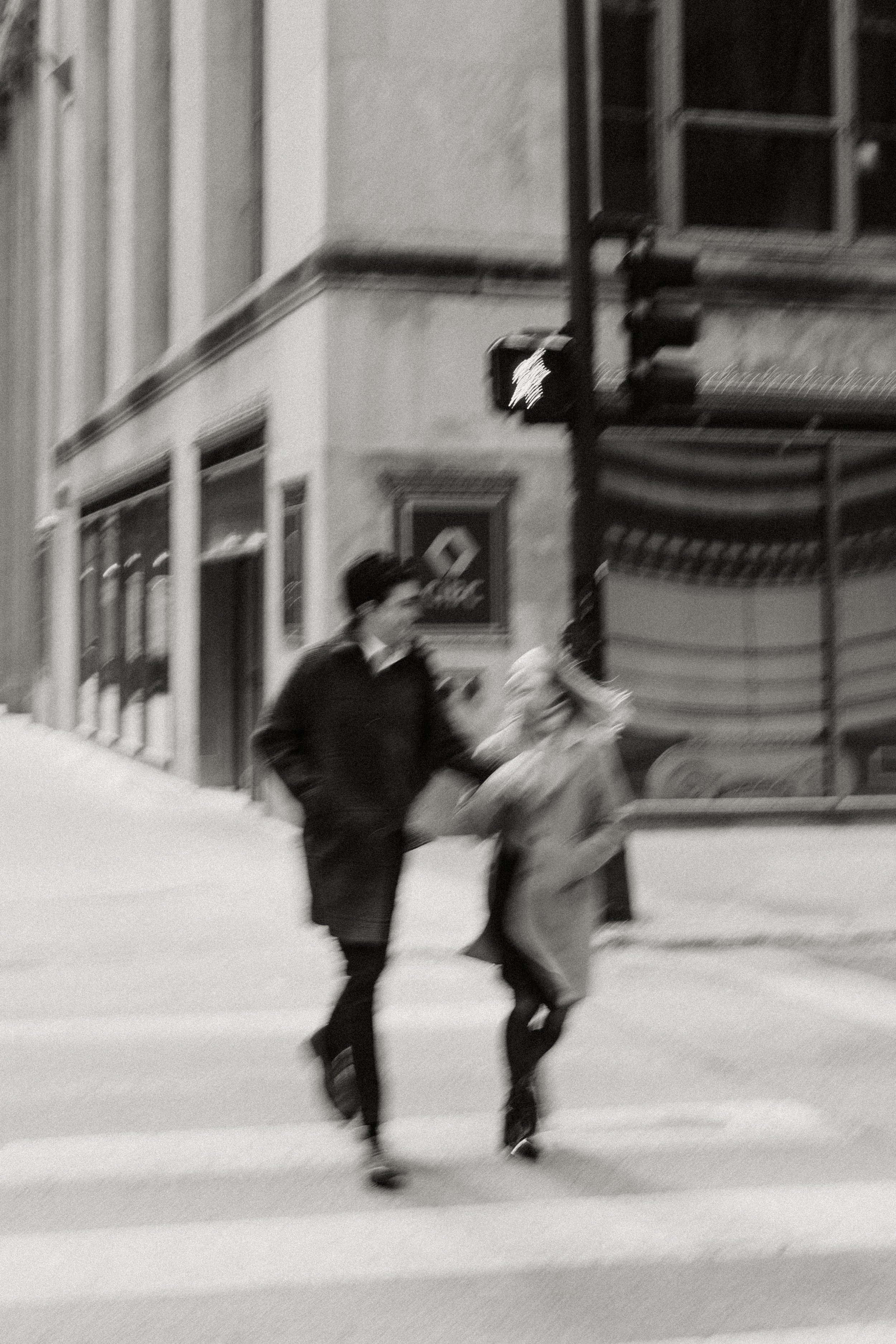 Downtown engagement photo