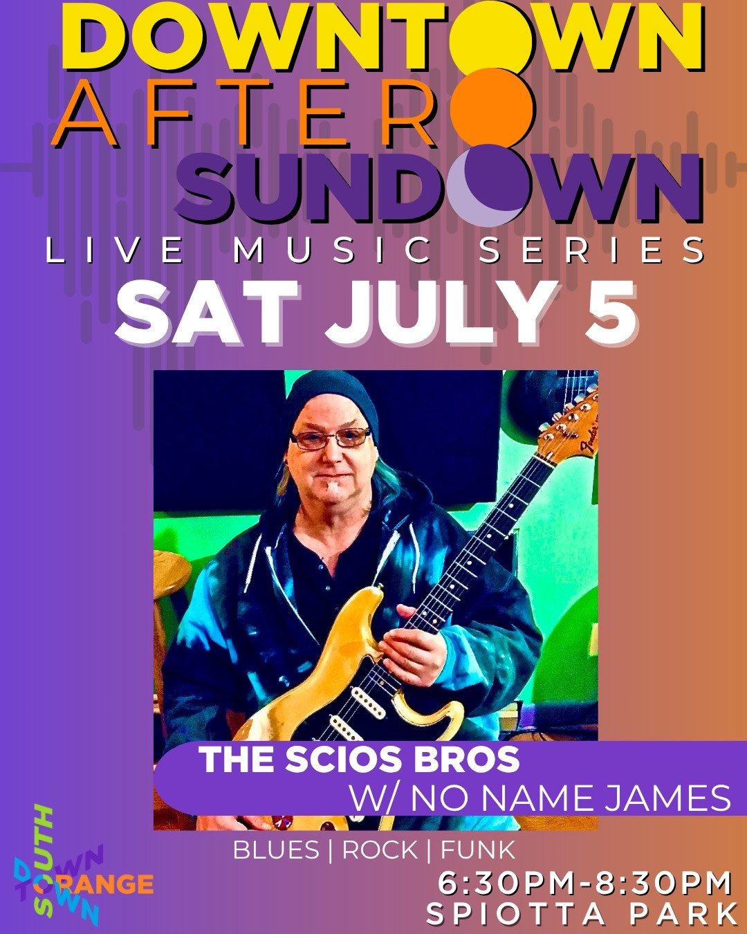 🎸 THIS SATURDAY, get ready for a high-energy night of blues, rock, and funk with The Scios Brothers w/ NoName James at Downtown After Sundown! These seasoned performers bring decades of musical chemistry and groove to every performance 🎶🔥

🗓️ Sat