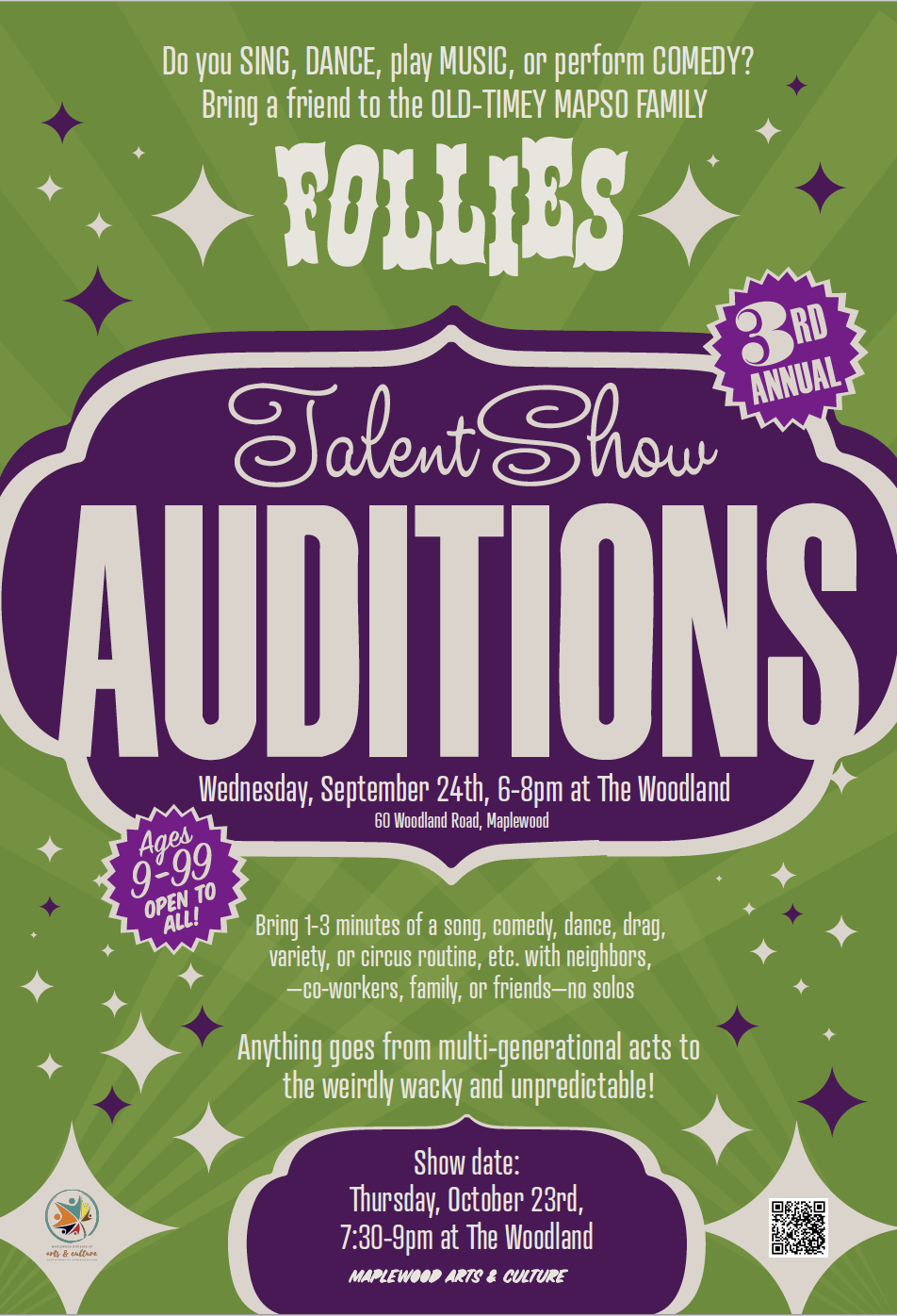 MAPSO Family Follies Talent Show Auditions