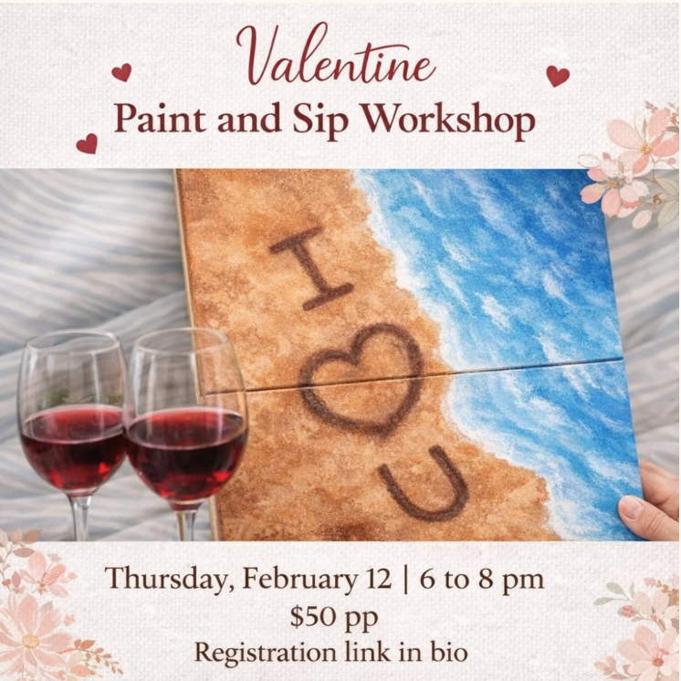 The Art Boutique: Valentine Paint and Sip Workshop