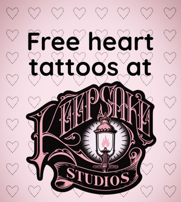 Free Heart Tattoos at KeepSake Studios 