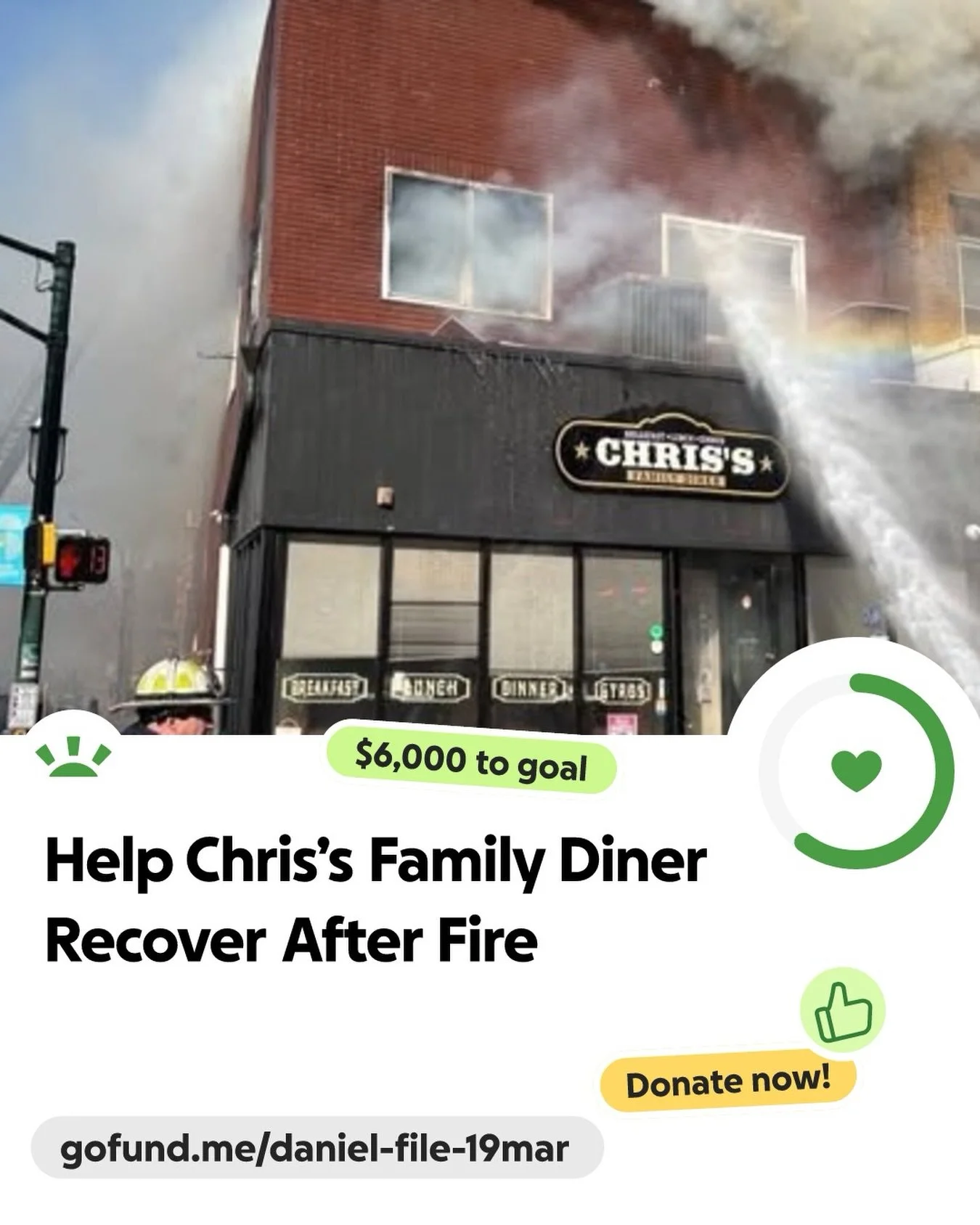 South Orange Downtown is sharing this effort to support Chris, Maria, and the entire team at Chris&rsquo;s Diner. For 25 years, they&rsquo;ve created a place that means so much to this community. After the recent fire, they are facing significant dam