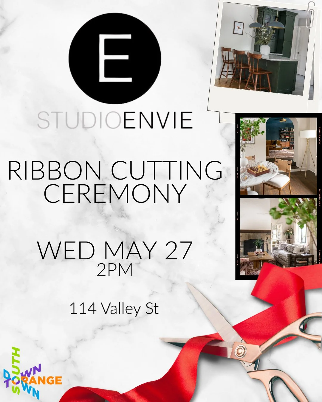 Join us as we celebrate the ribbon cutting of Studio Envie&rsquo;s new home at 114 Valley Street next Wednesday, May 27 at 2 PM.⁠
⁠
Founder Jennifer Carter grew up walking construction sites and turned that lifelong passion into a design studio that 
