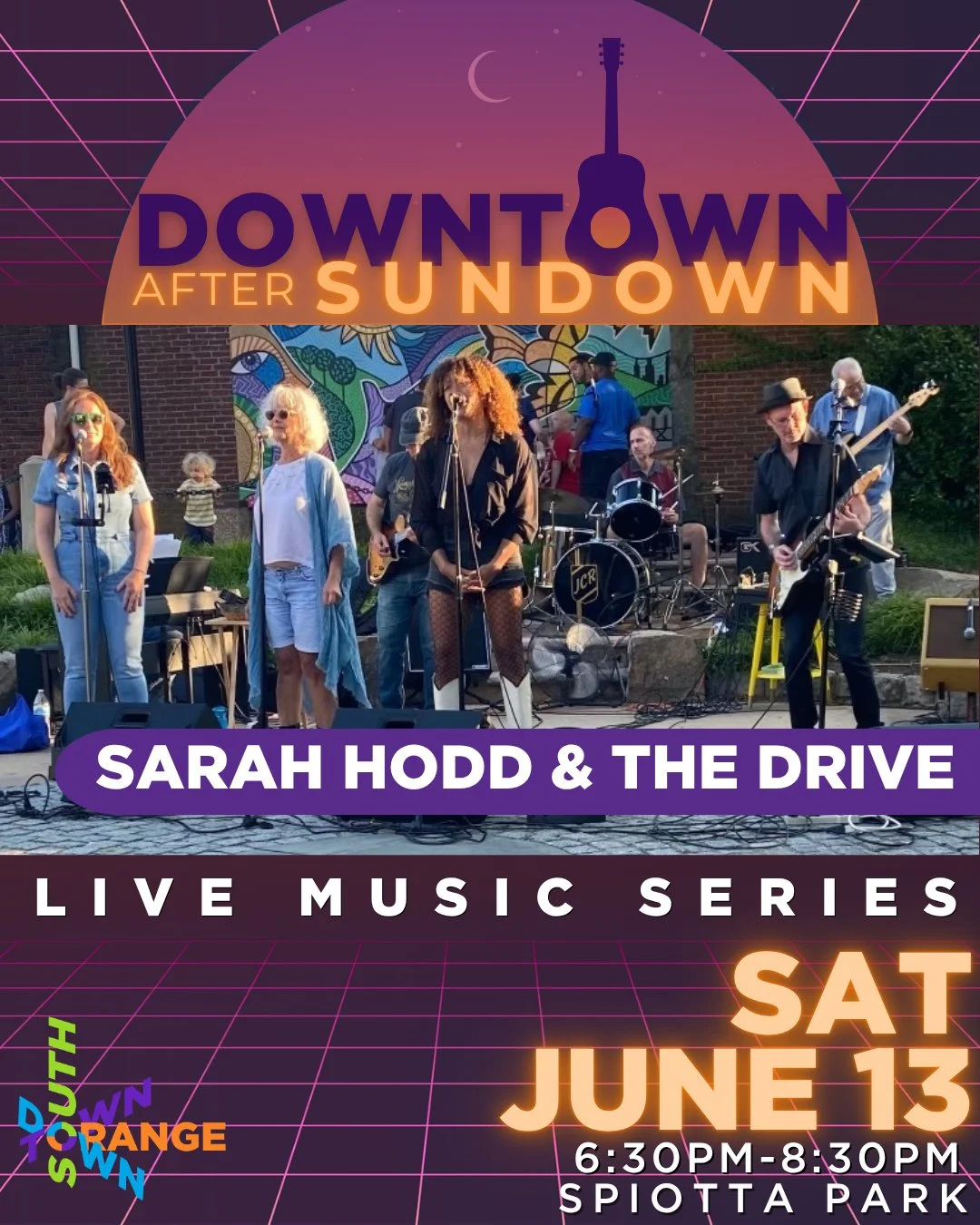🎶 FREE LIVE MUSIC at Downtown After Sundown continues on Saturday, June 13 with Sarah Hodd &amp; The Drive from 6:30 to 8:30 PM in Spiotta Park!⁠
⁠
Bring a chair, grab takeout or a sweet treat from your favorite downtown spot, and enjoy an evening o